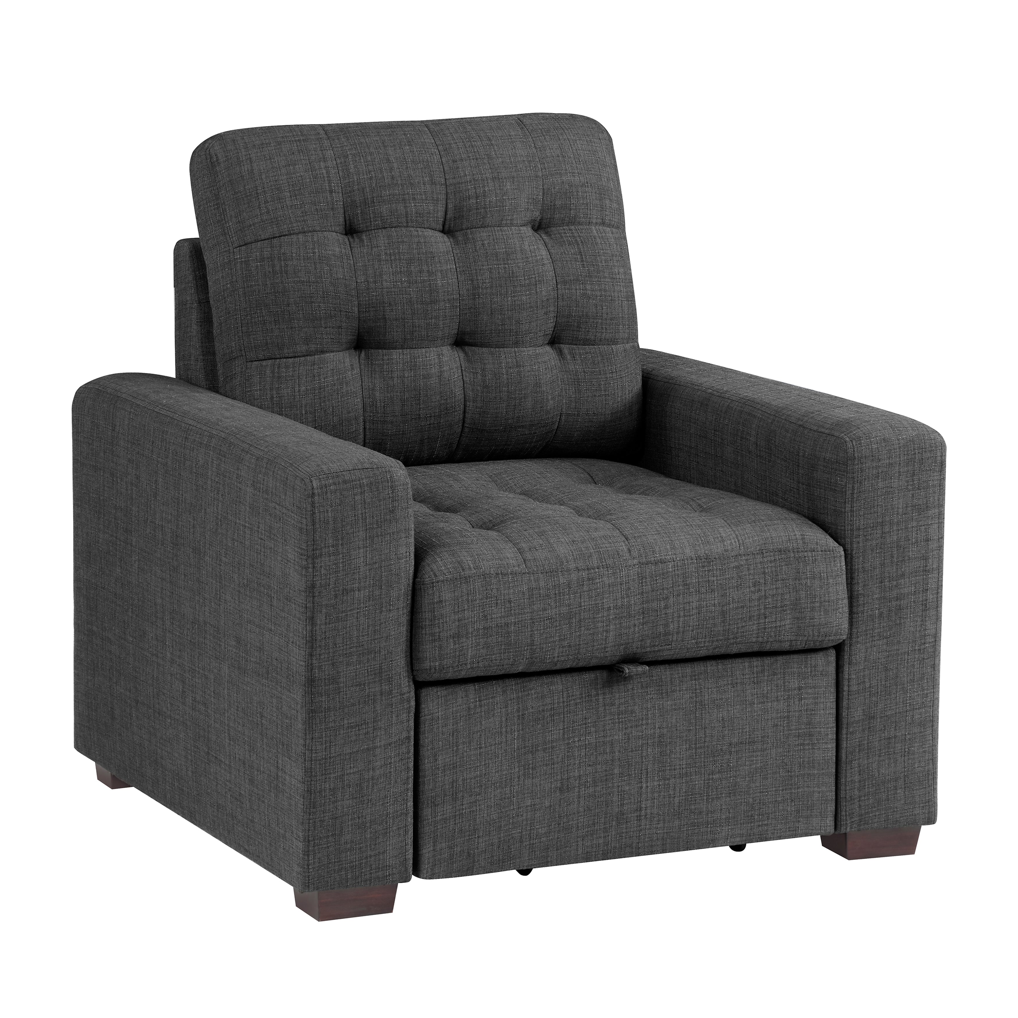 Mccafferty Chair with Pull-out Ottoman in Gray - 9916DG-1 - Image 2