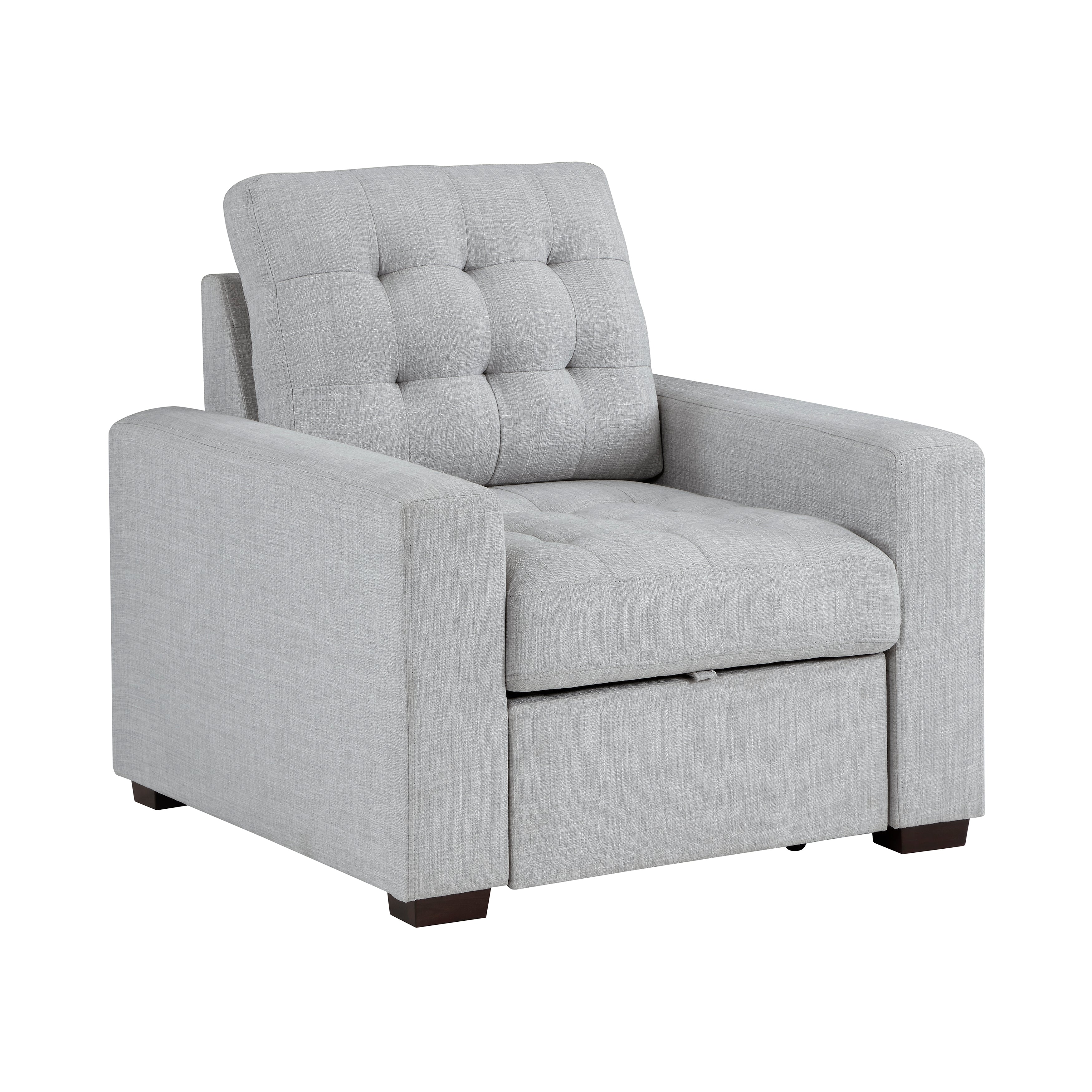 Mccafferty Chair with Pull-out Ottoman in Gray - 9916GY-1 - Image 2