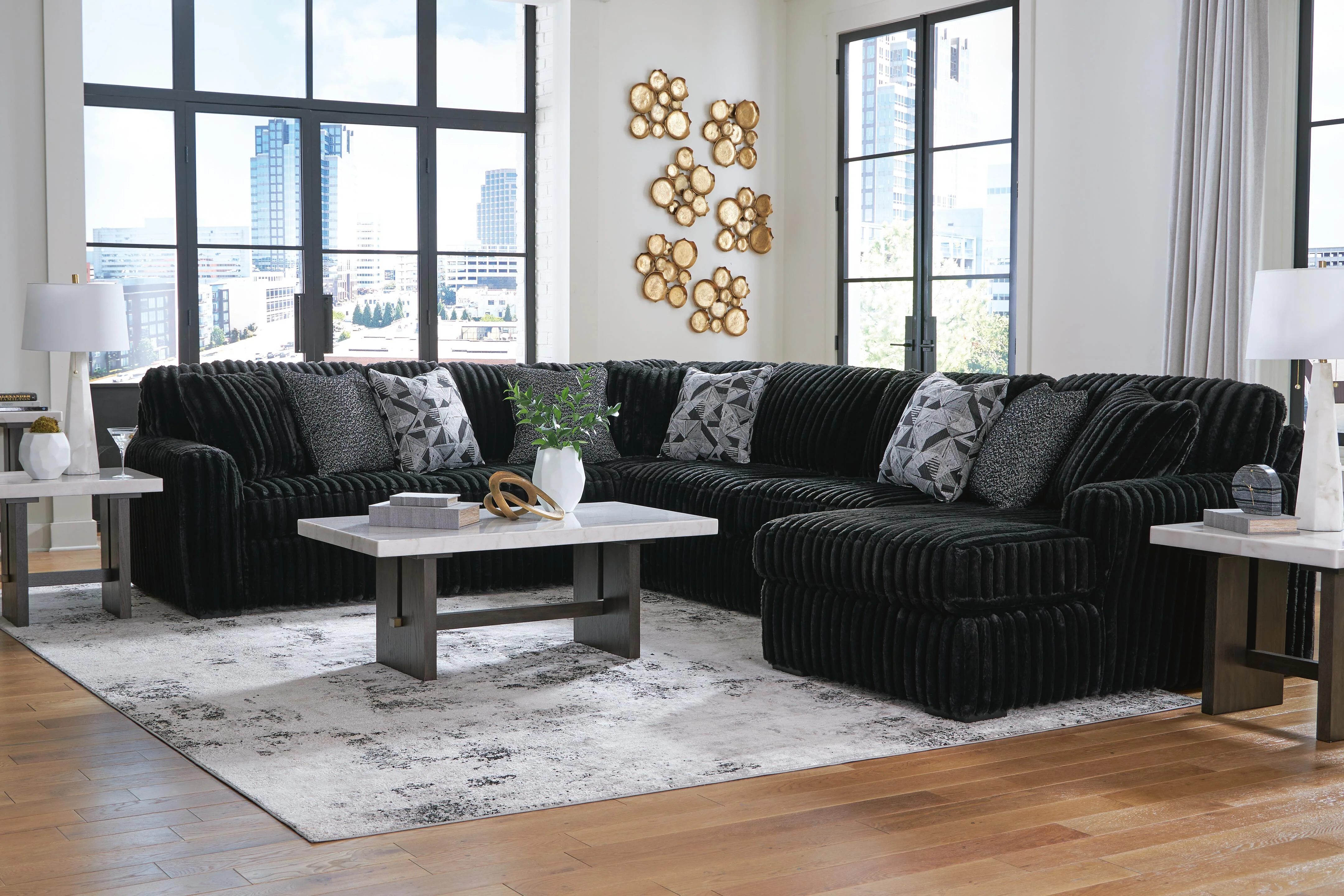 Midnight-Madness Sectional with Chaise - Image 69