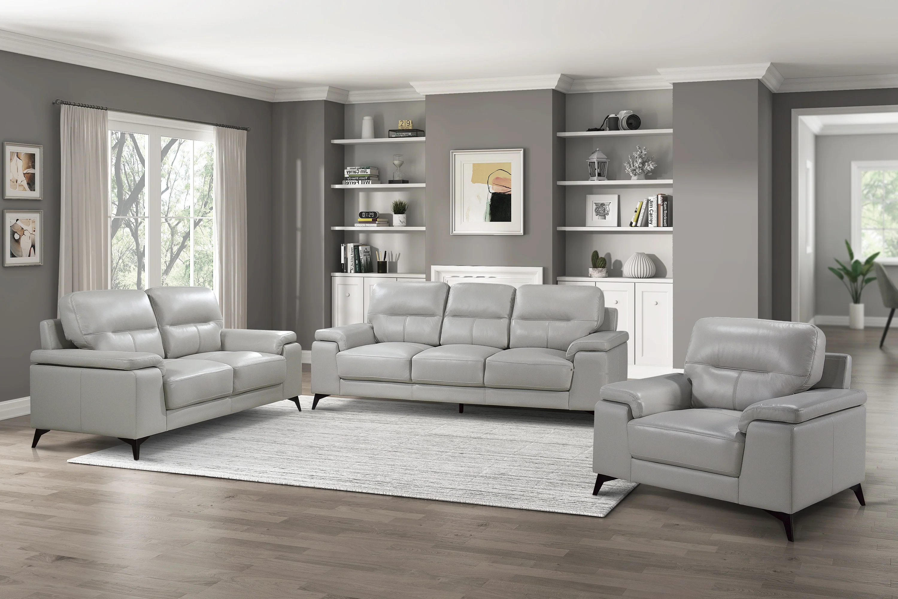 Mischa Sofa in Gray - 9514SVE-3 - Image 2