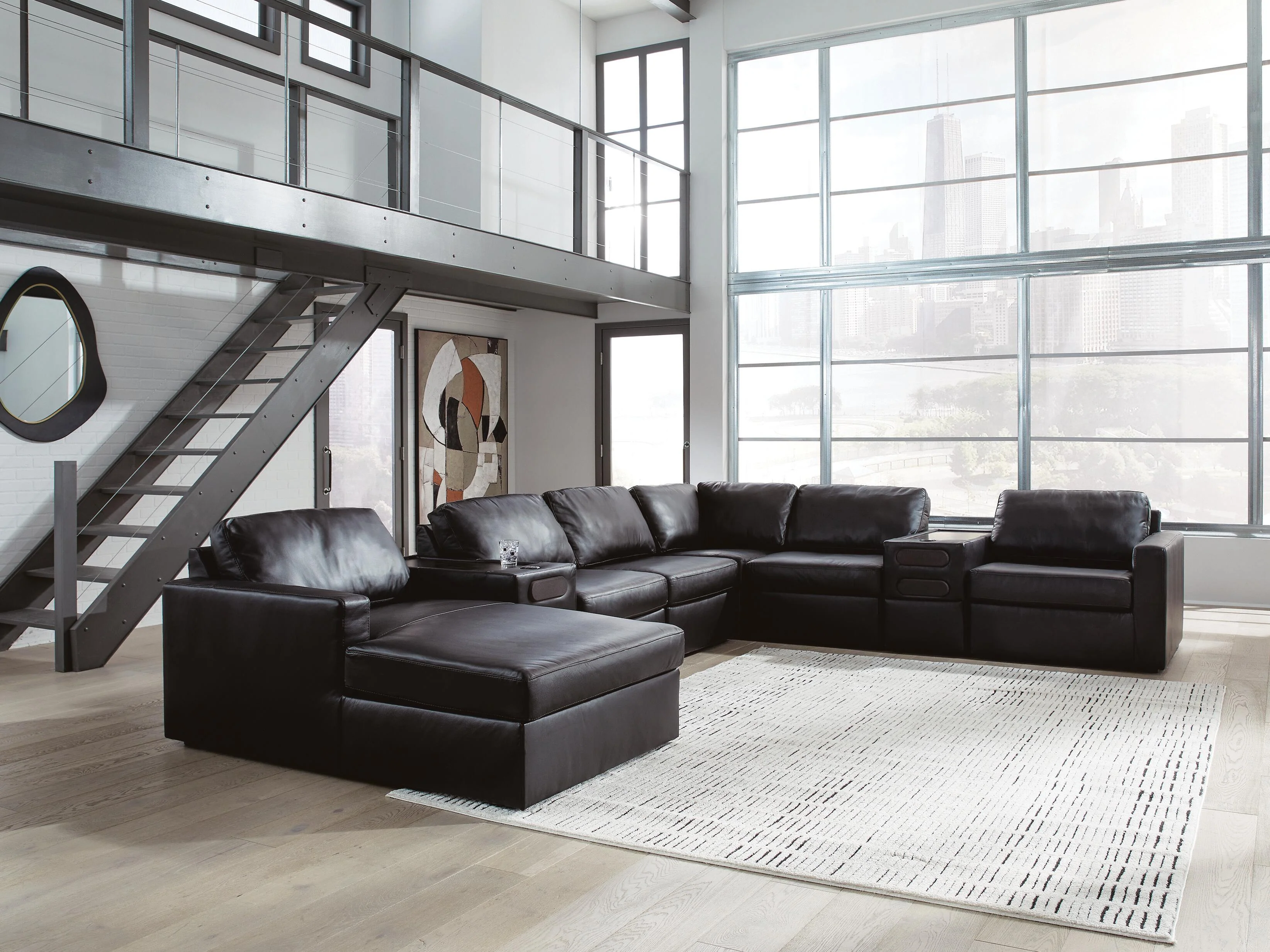 Modmax II Sectional with Chaise and Audio Consoles - Image 28