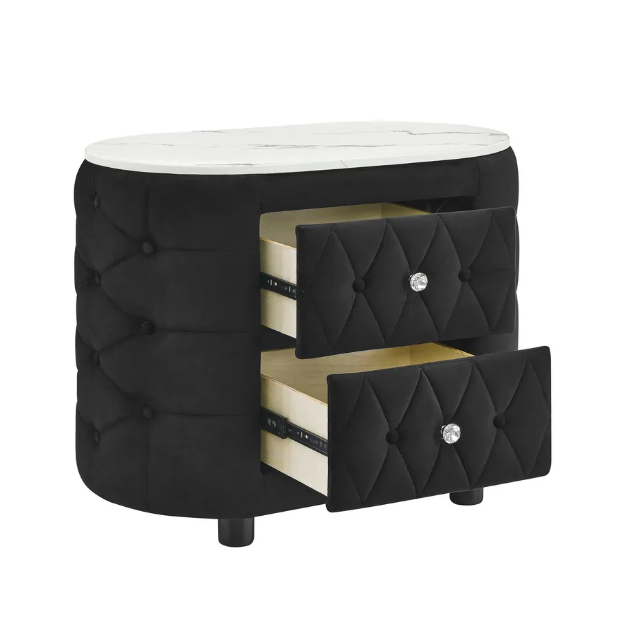 Natalia Upholstered Nightstand - Image 3