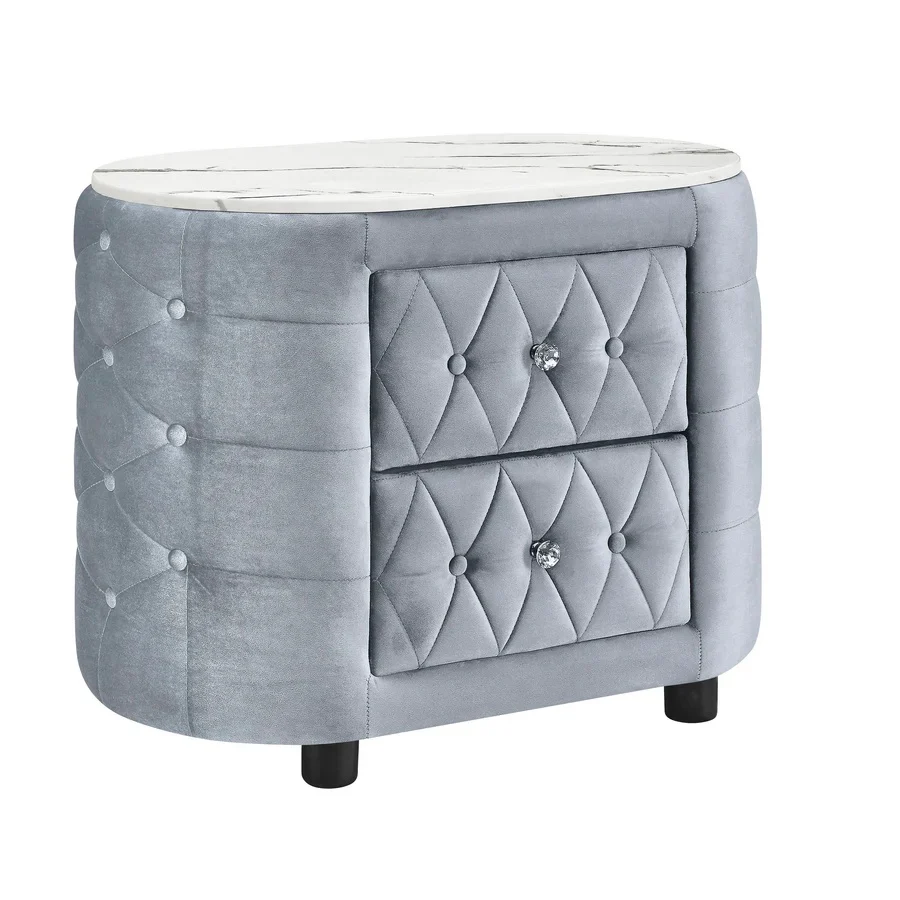 Natalia Upholstered Nightstand - Image 6