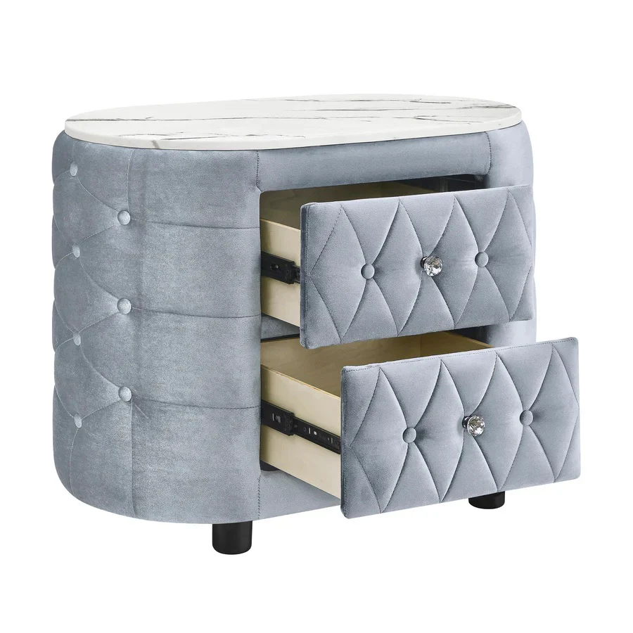 Natalia Upholstered Nightstand - Image 7