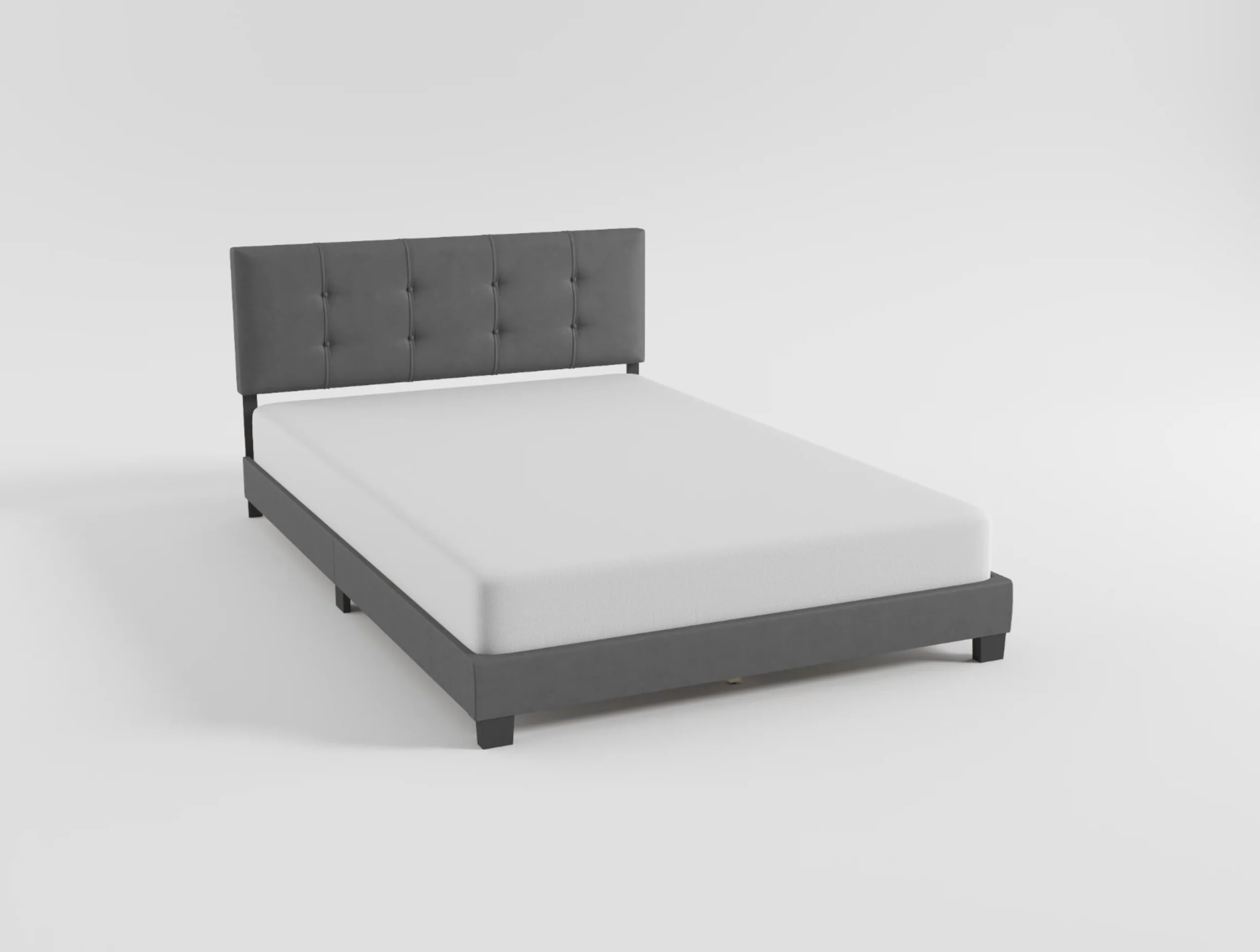 Newberry Full Platform Bed in Gray - 1350DGF-1 - Image 3