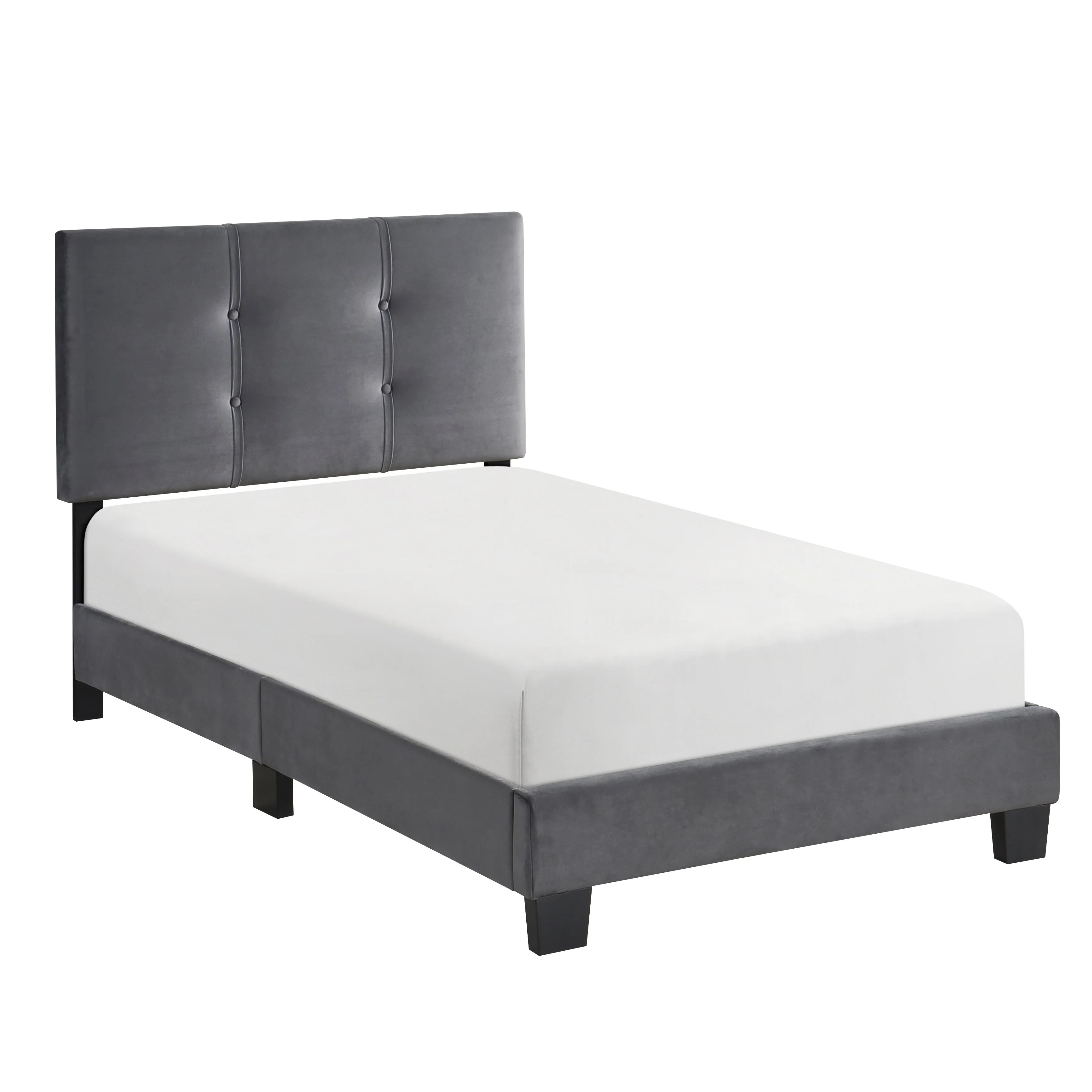 Newberry Twin Platform Bed in Gray - 1350DGT-1 - Image 5