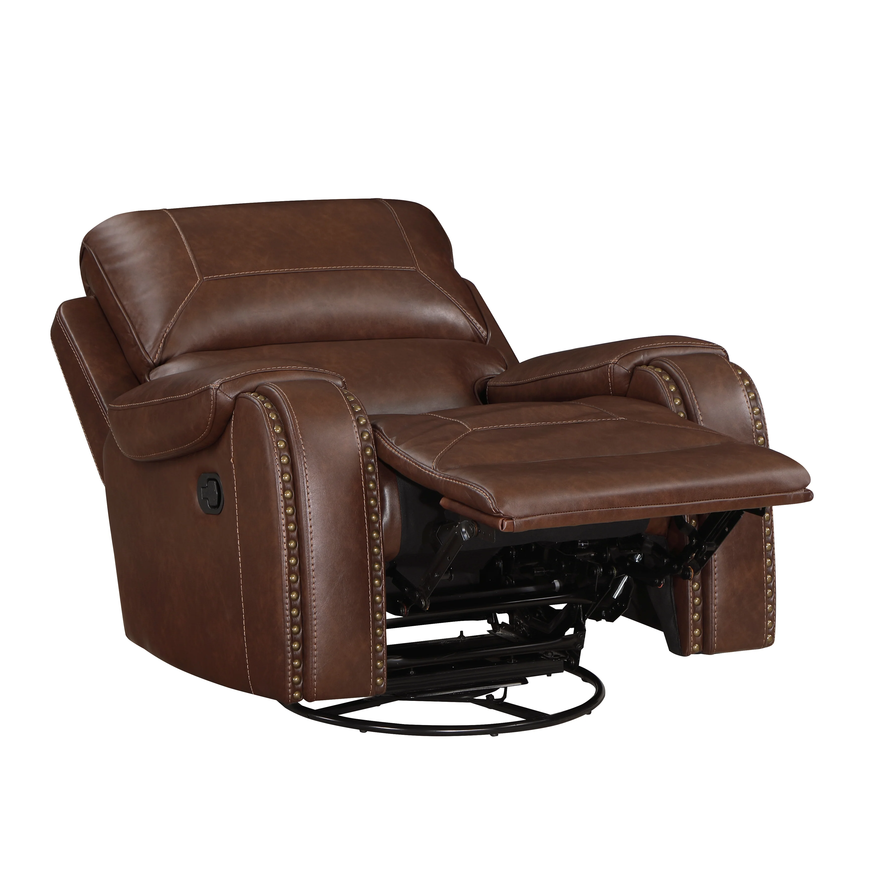 Newnan Swivel Glider Reclining Chair in Brown - 8549BRW-1 - Image 5