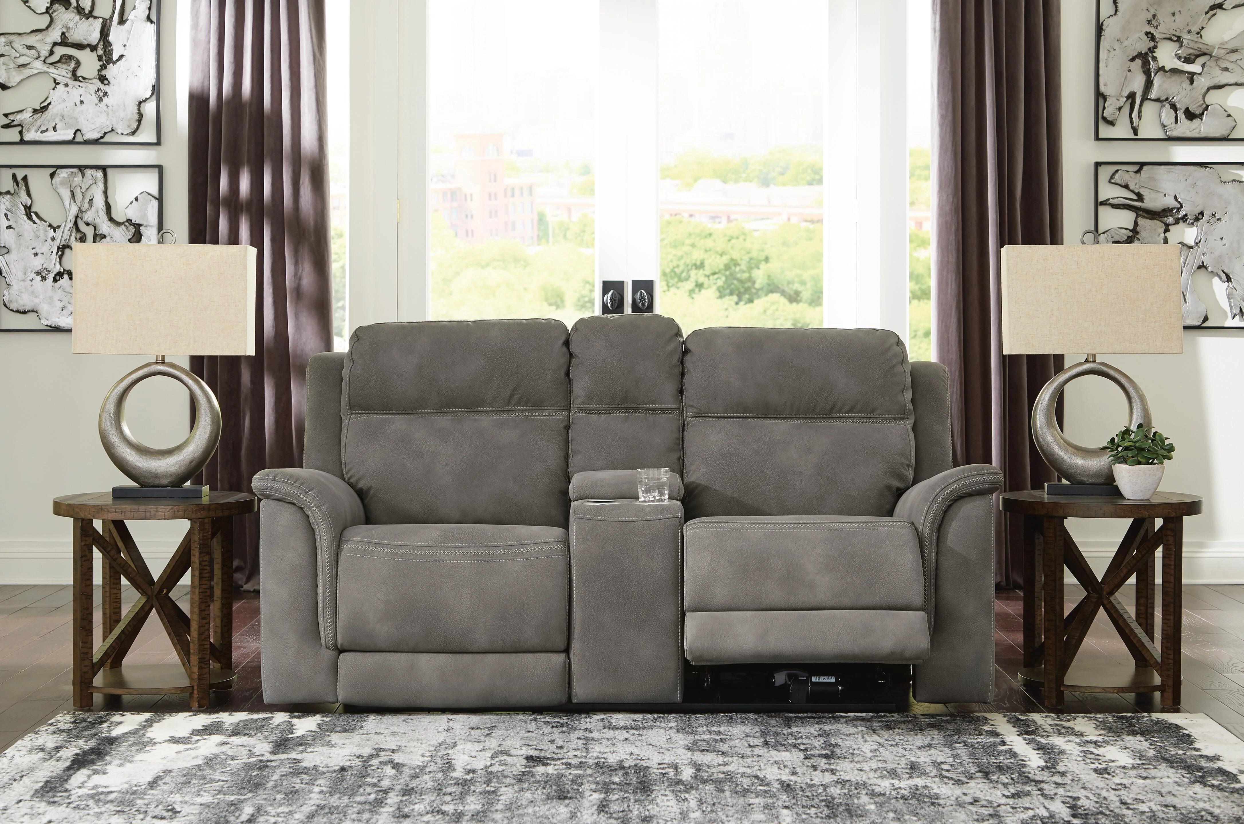 Next-Gen DuraPella Power Reclining Loveseat with Console - Image 17