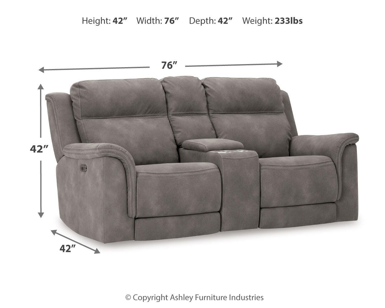 Next-Gen DuraPella Power Reclining Loveseat with Console - Image 17