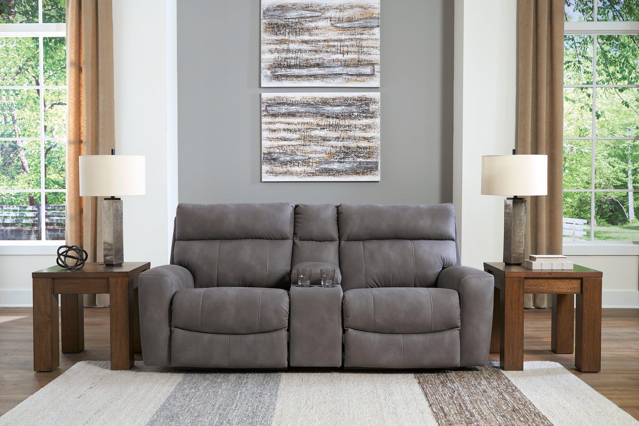 Next-Gen DuraPella Power Reclining Sectional Loveseat with Console - Image 2