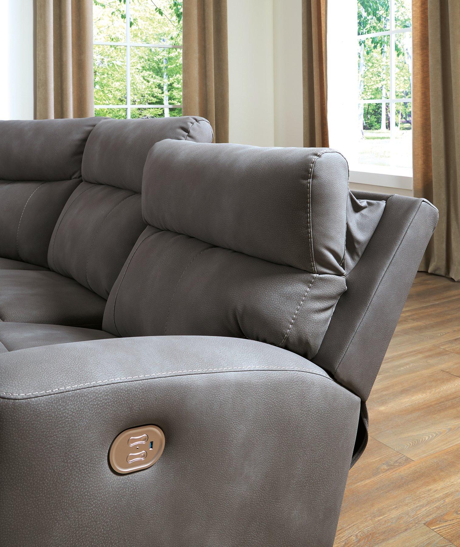 Next-Gen DuraPella Power Reclining Sectional Loveseat with Console - Image 24