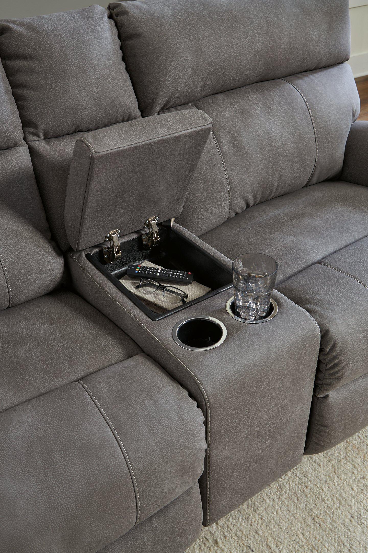 Next-Gen DuraPella Power Reclining Sectional Loveseat with Console - Image 25