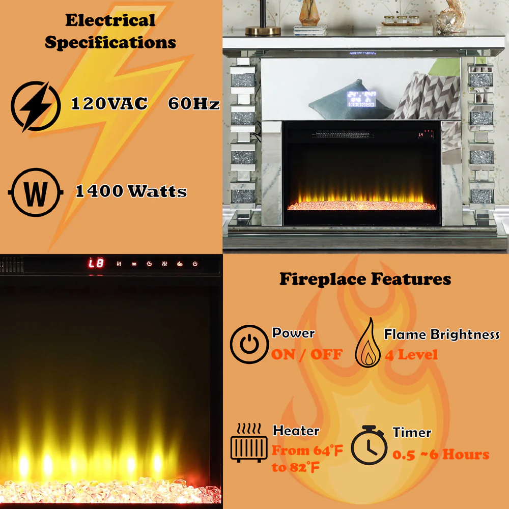 Noralie Fireplace w/Bluetooth - Image 8