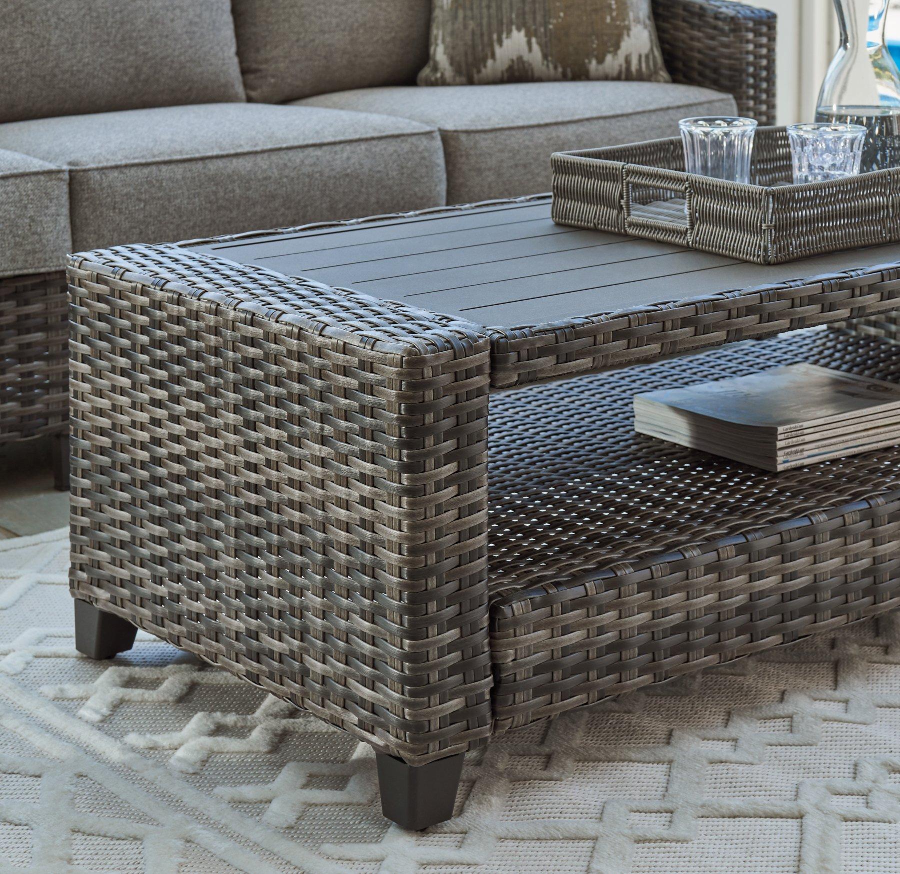 Oasis Court Outdoor Sofa/Chairs/Table Set (Set of 4) - Image 11