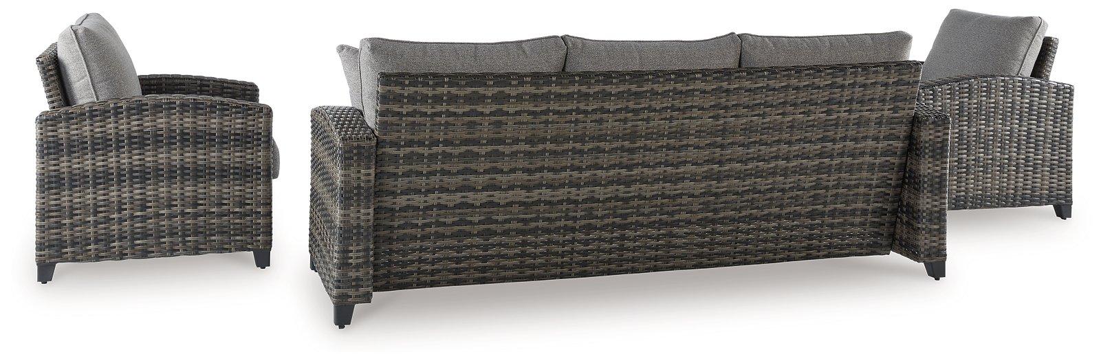 Oasis Court Outdoor Sofa/Chairs/Table Set (Set of 4) - Image 6