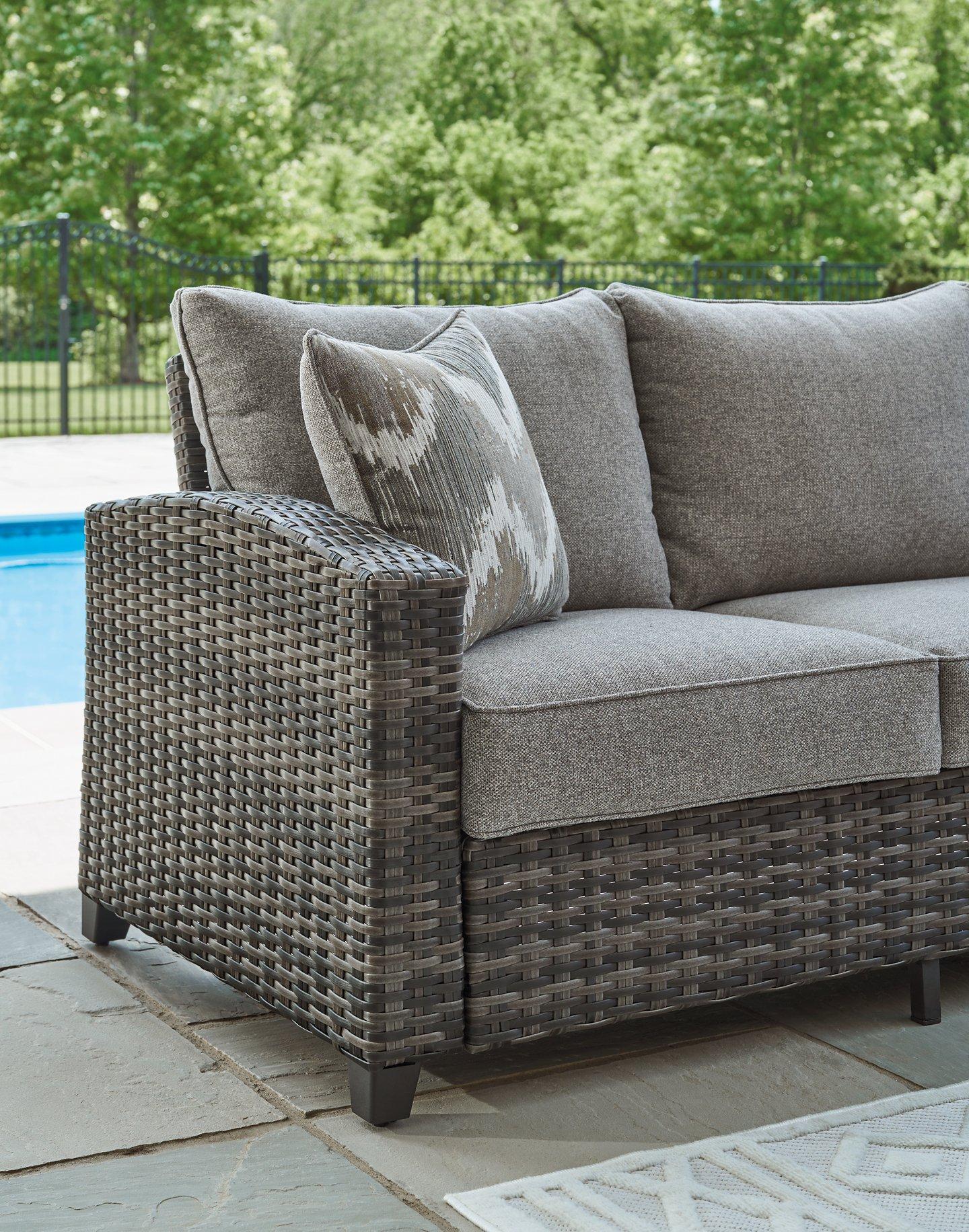Oasis Court Outdoor Sofa/Chairs/Table Set (Set of 4) - Image 9