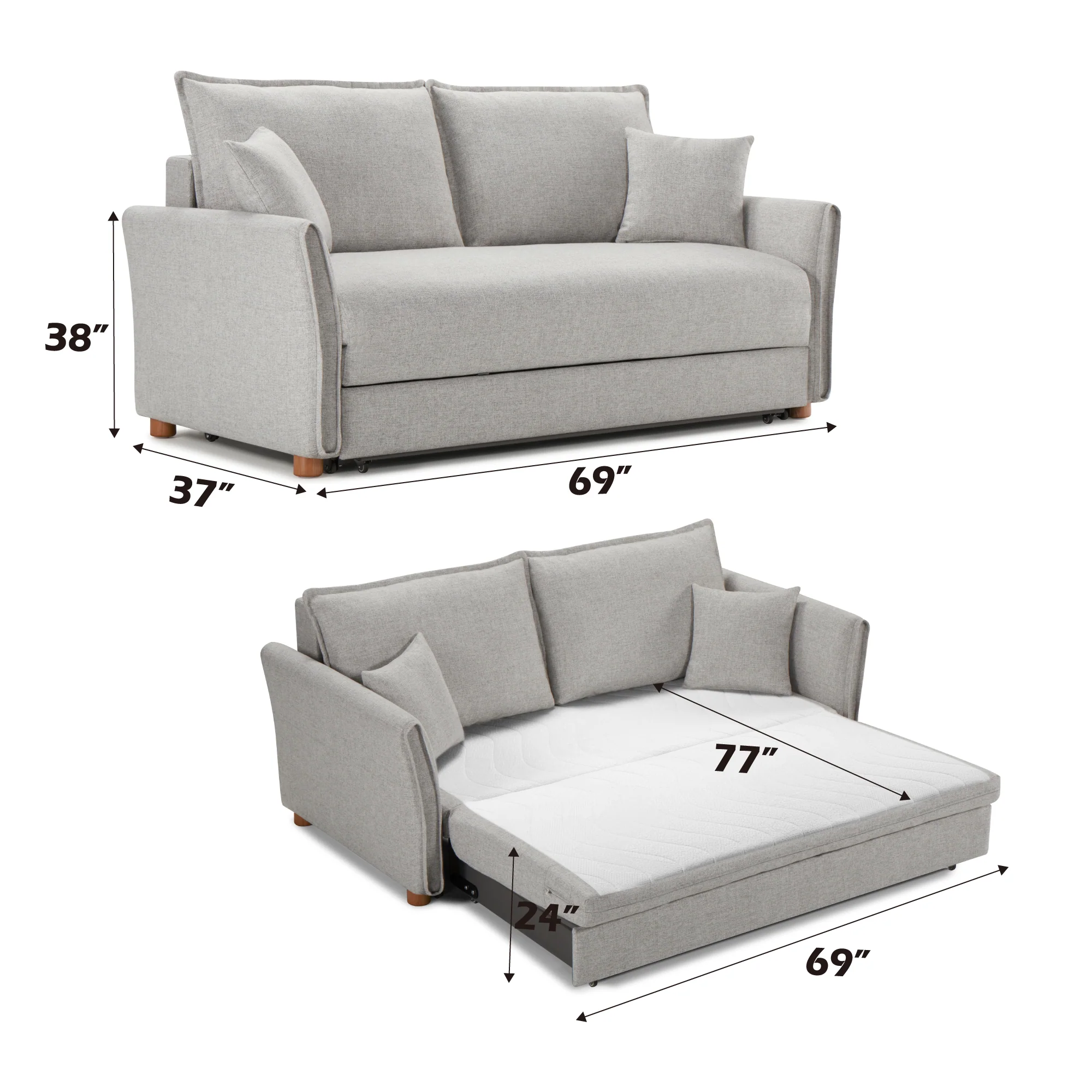 Oran Sofa w/Sleeper, Storage & 2 Pillows - Image 15