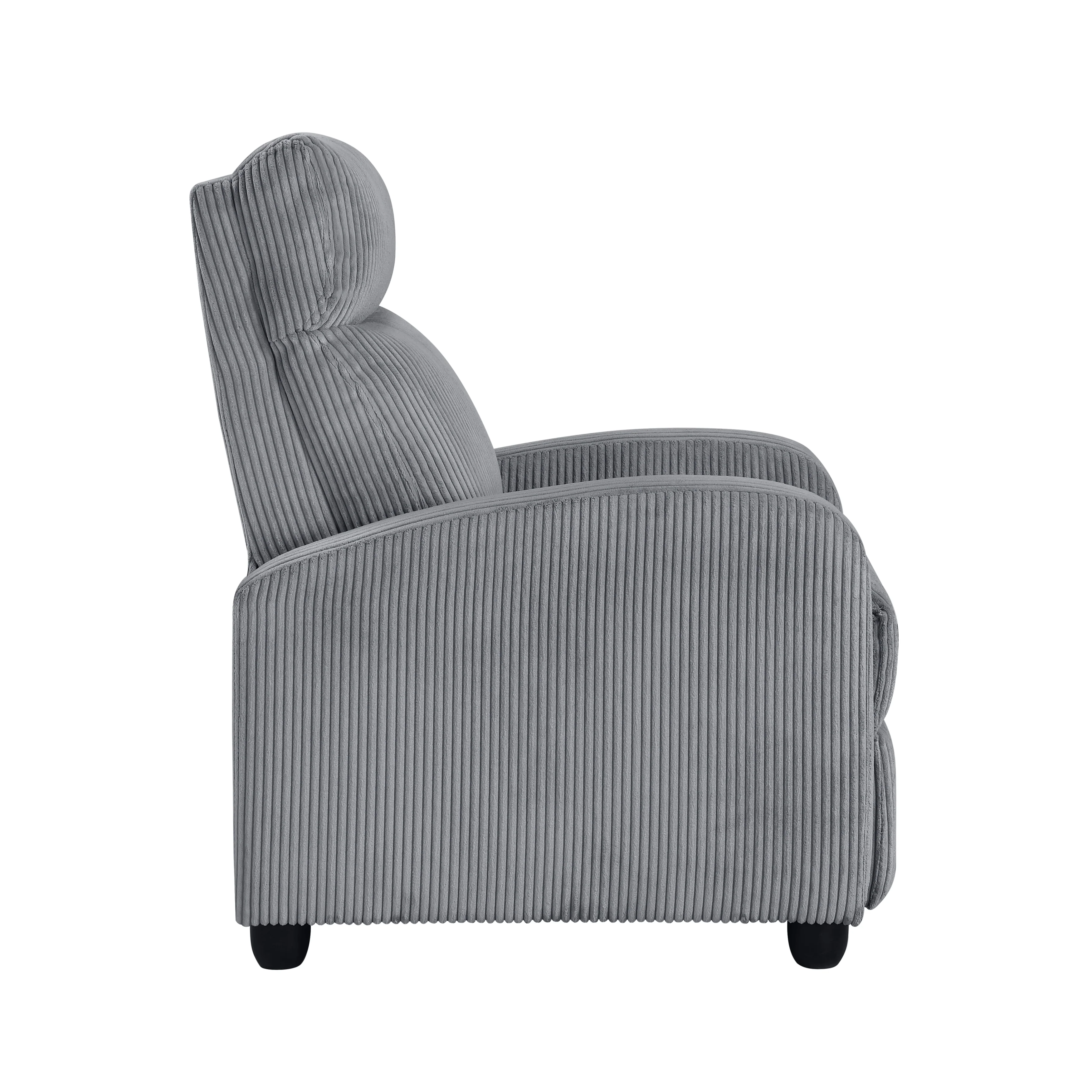 Parsons Push Back Reclining Chair in Gray - 9588DGY-1PB - Image 3