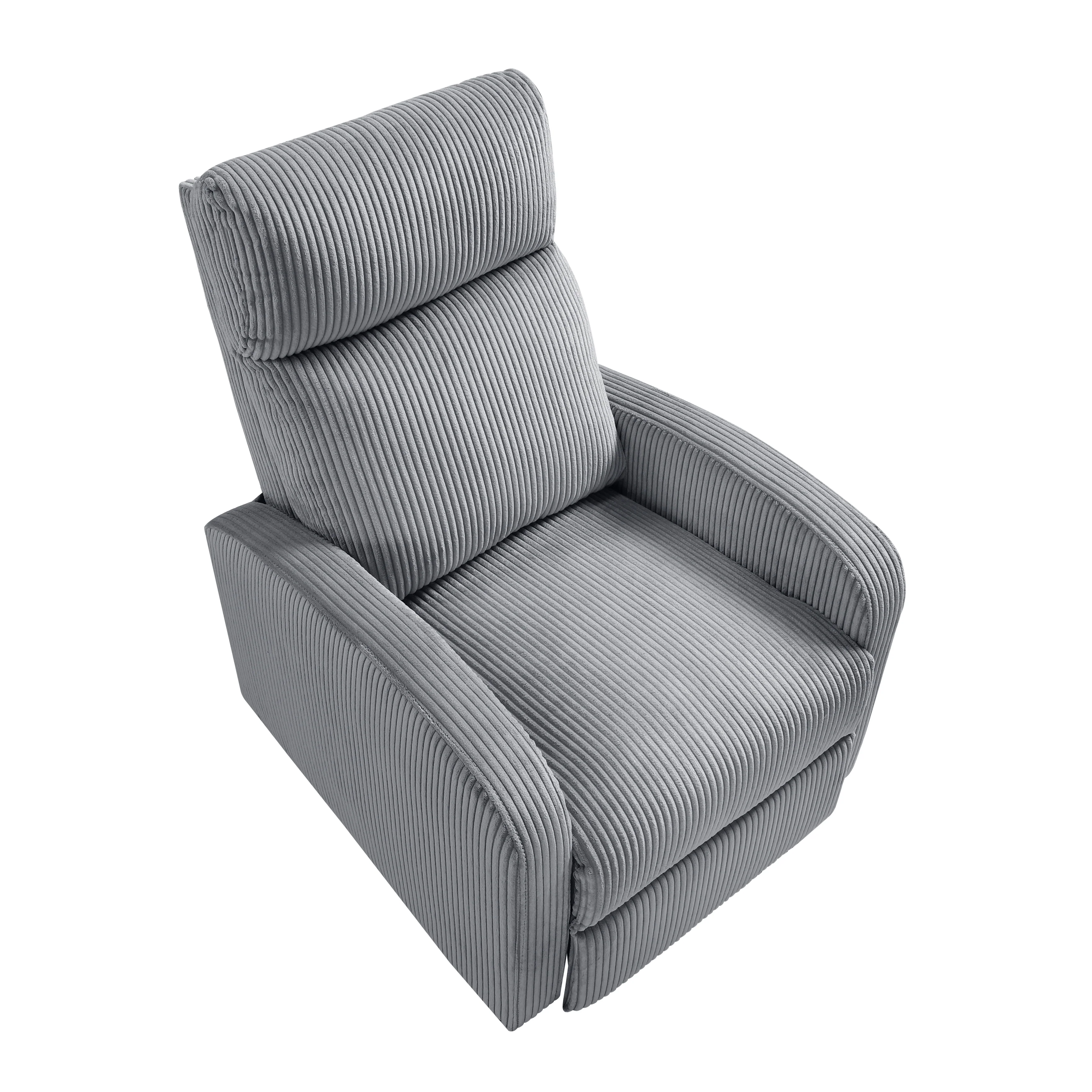 Parsons Push Back Reclining Chair in Gray - 9588DGY-1PB - Image 5