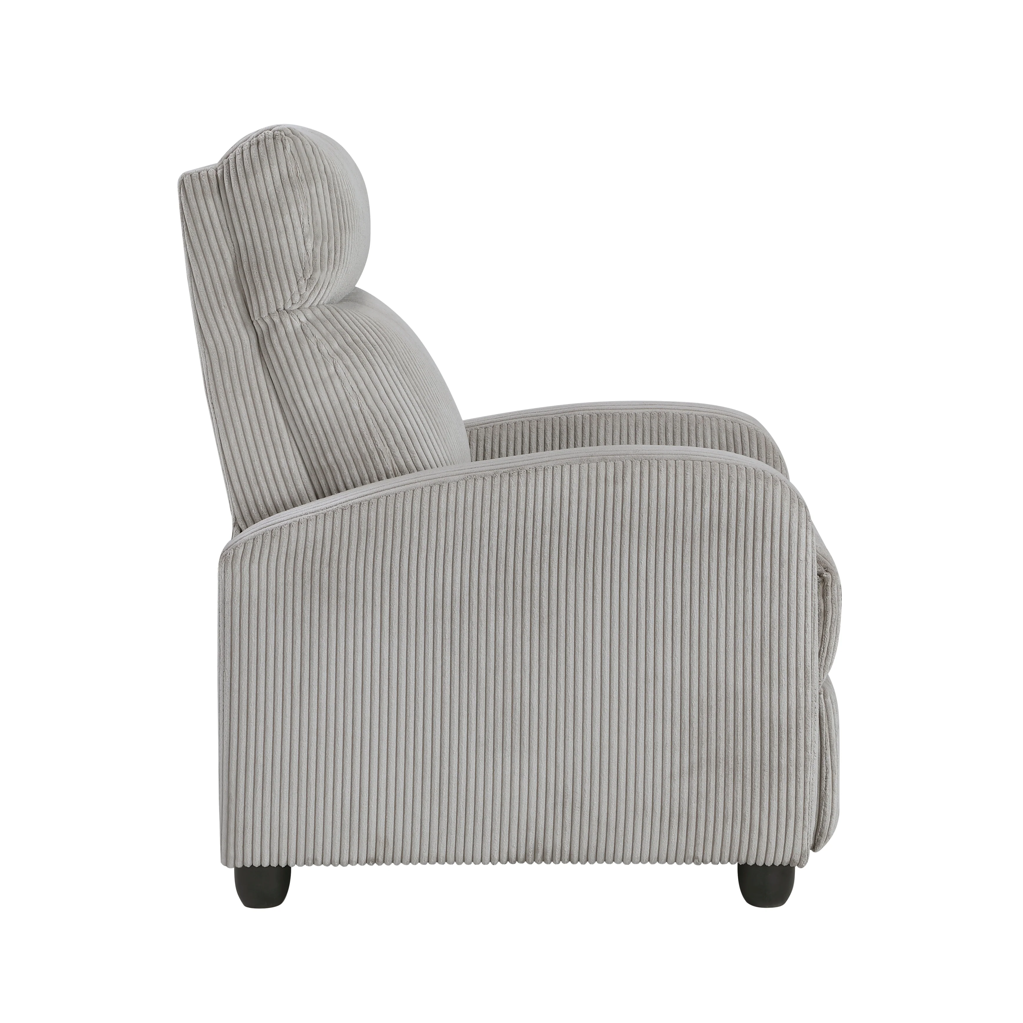 Parsons Push Back Reclining Chair in Gray - 9588GRY-1PB - Image 4