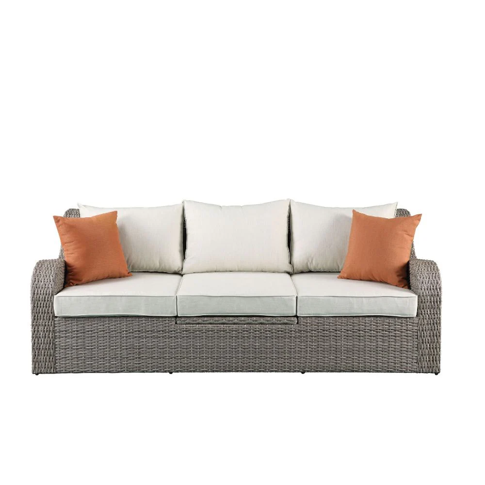 Patio Sofa w/2 Pillows & 2 Ottomans - Image 3