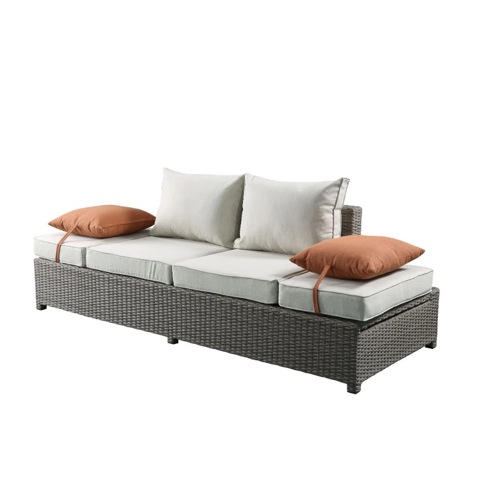 Patio Sofa w/2 Pillows & Ottoman - Image 2