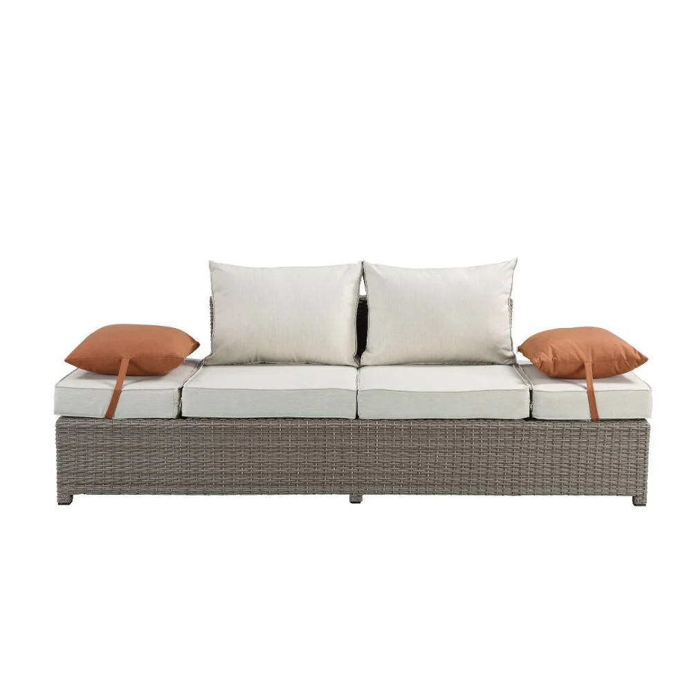 Patio Sofa w/2 Pillows & Ottoman - Image 5