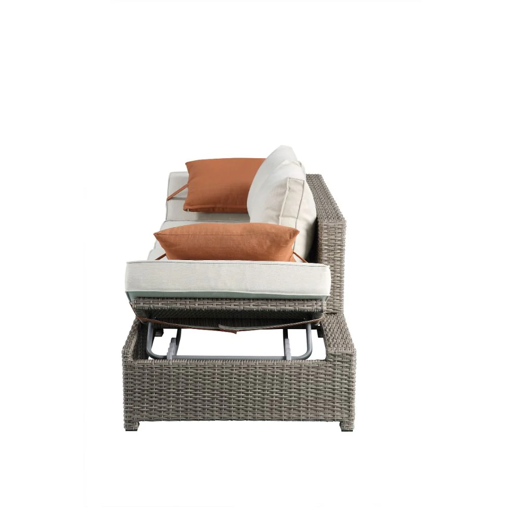 Patio Sofa w/2 Pillows & Ottoman - Image 7
