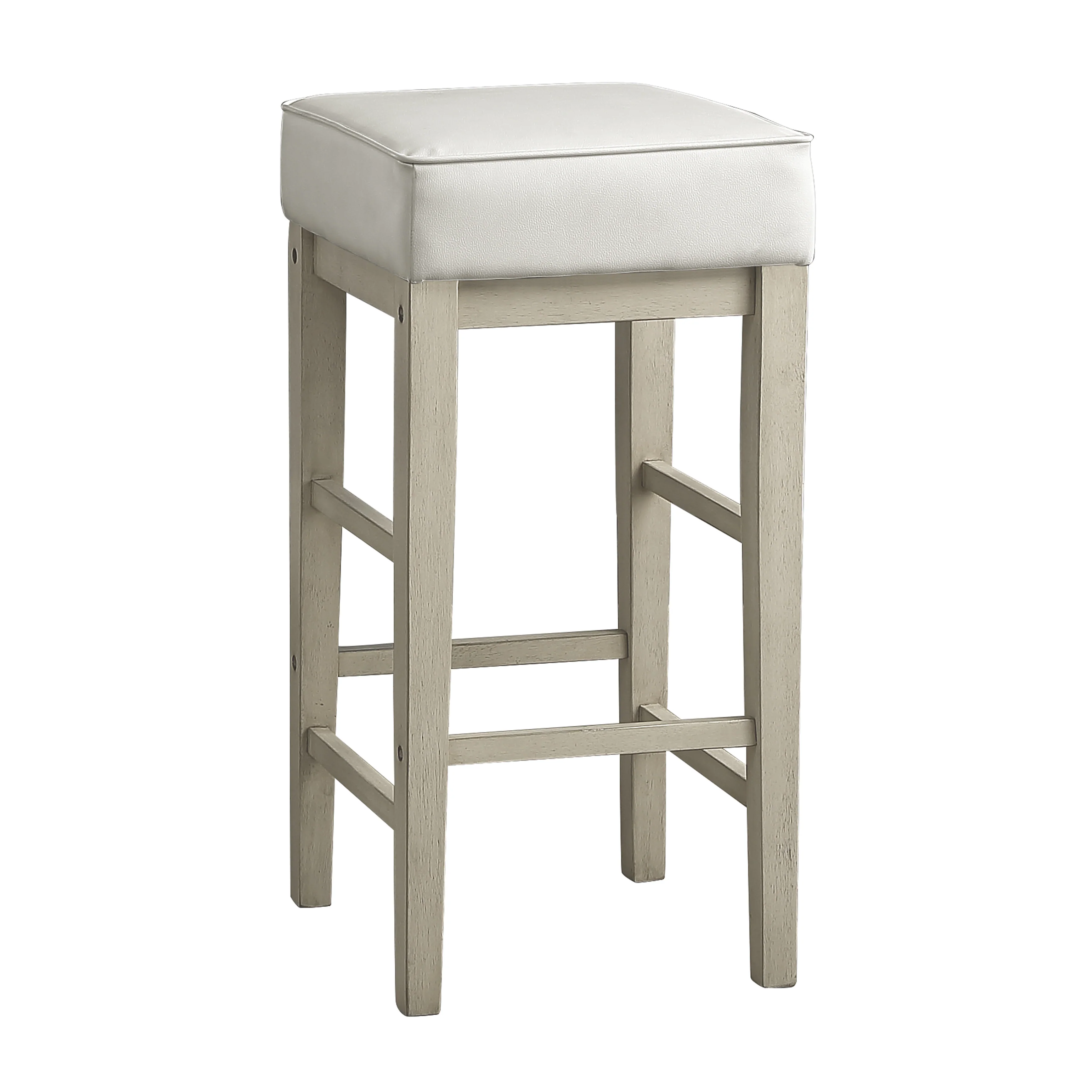 Pittsville Pub Height Stool in White/Beige - 5684WH-29