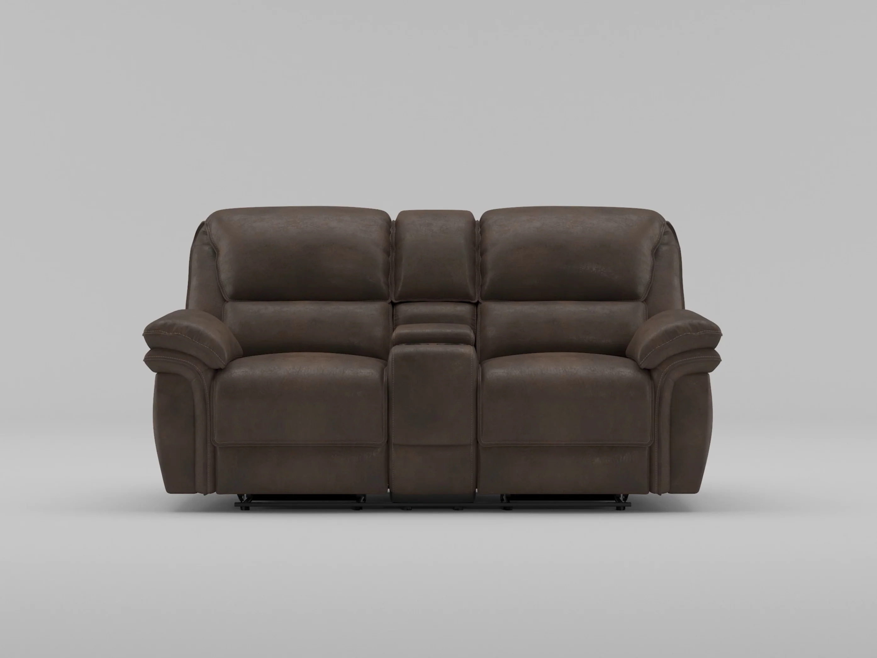 Proctor Double Reclining Loveseat with Center Console in Gray - 8517GRY-2 - Image 2