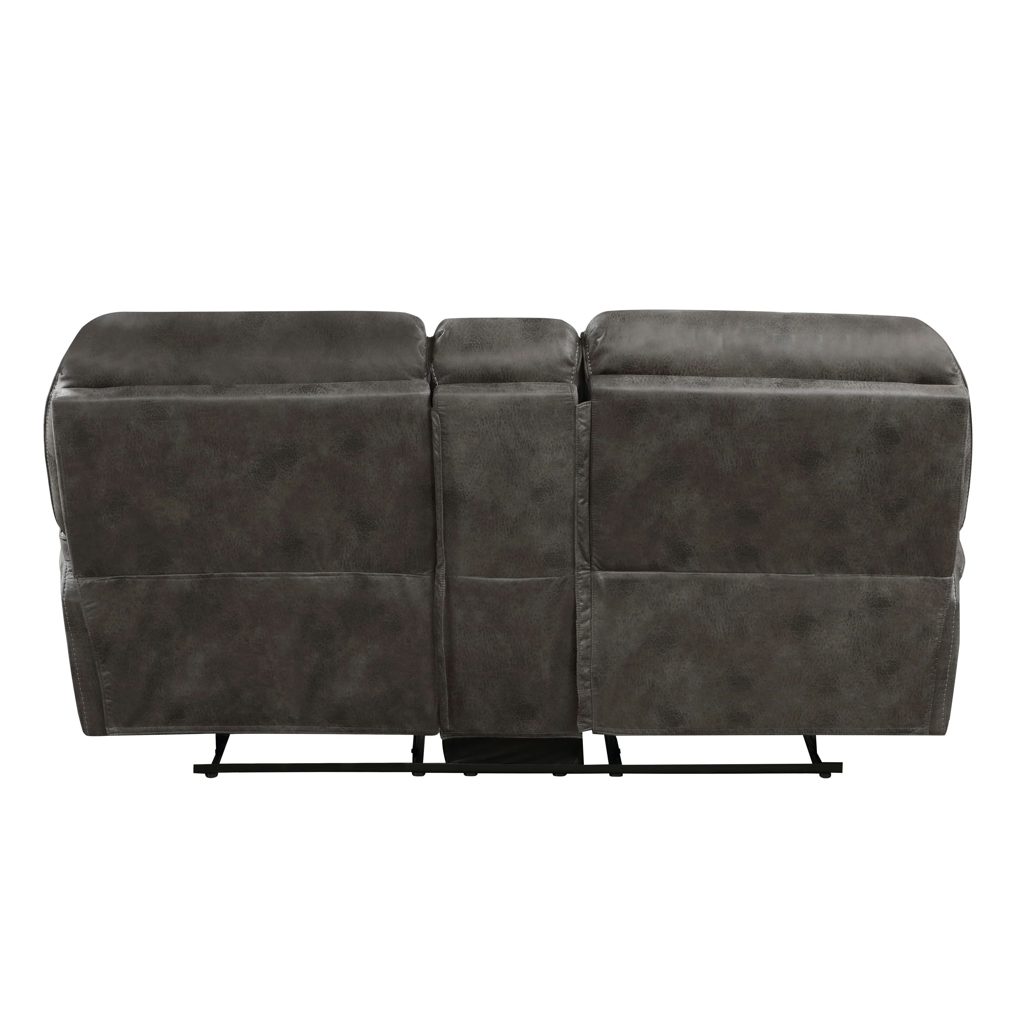 Proctor Double Reclining Loveseat with Center Console in Gray - 8517GRY-2 - Image 4