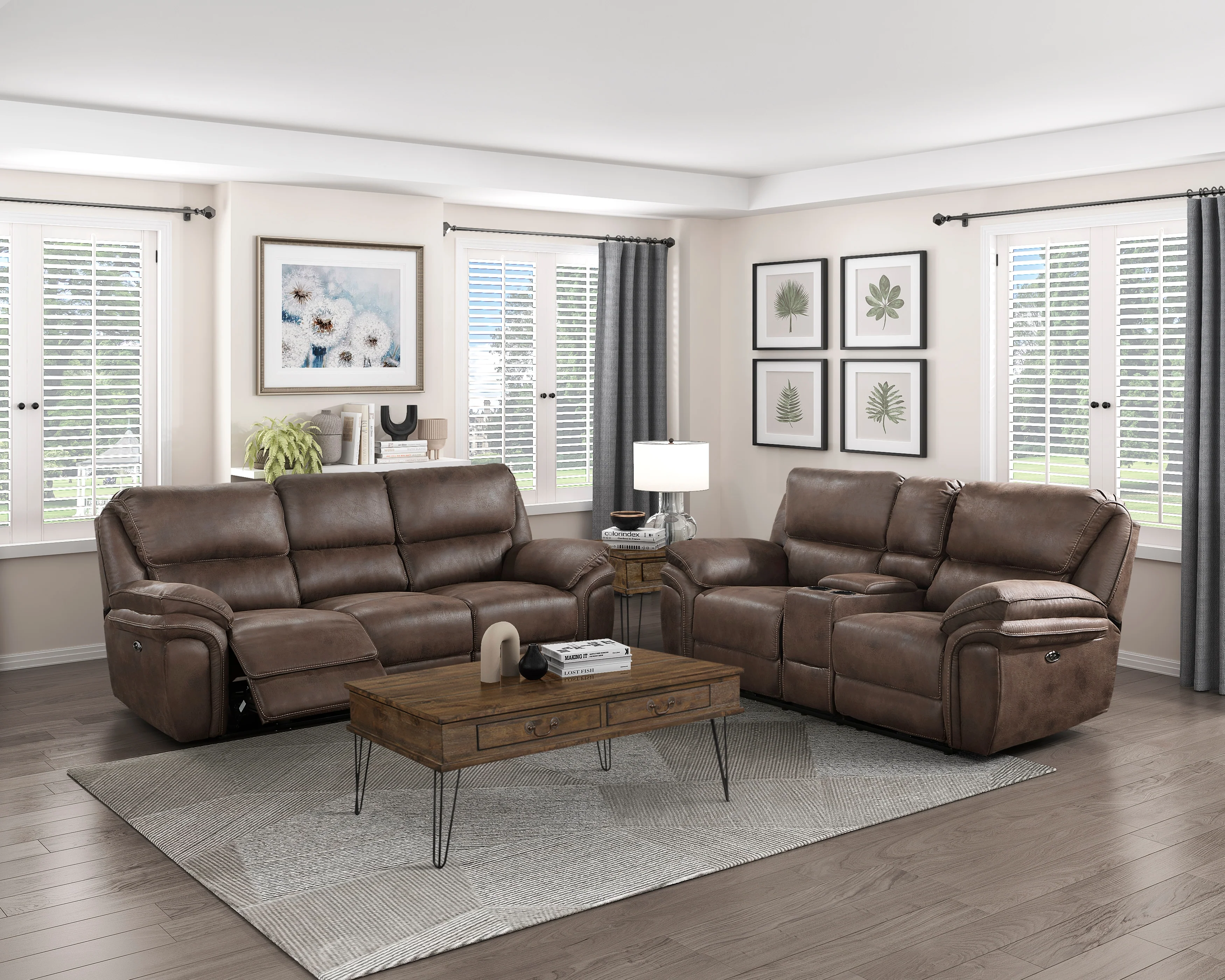 Proctor Double Reclining Sofa in Brown - 8517BRW-3 - Image 6