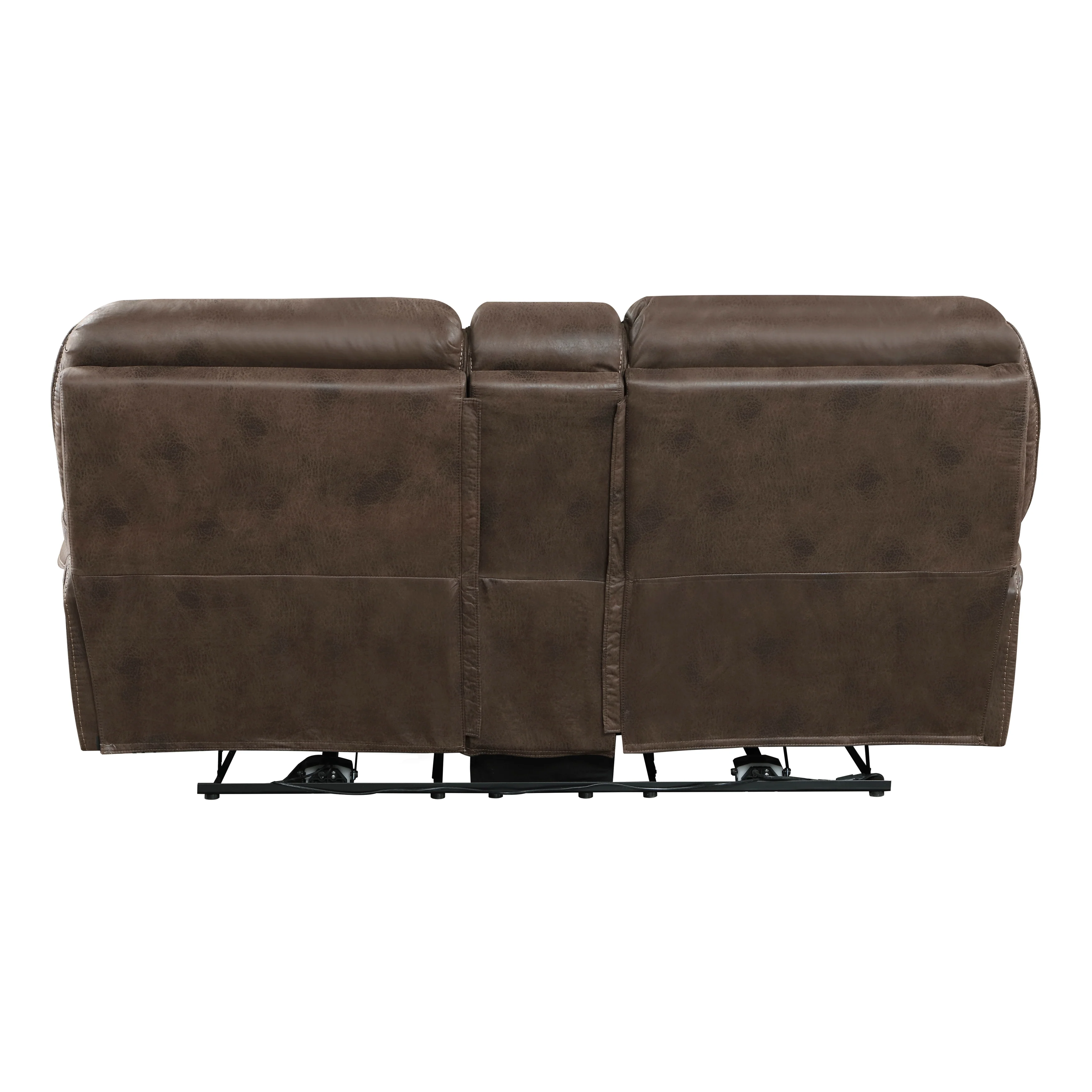 Proctor Power Double Reclining Loveseat with Center Console in Brown - 8517BRW-2PW - Image 3