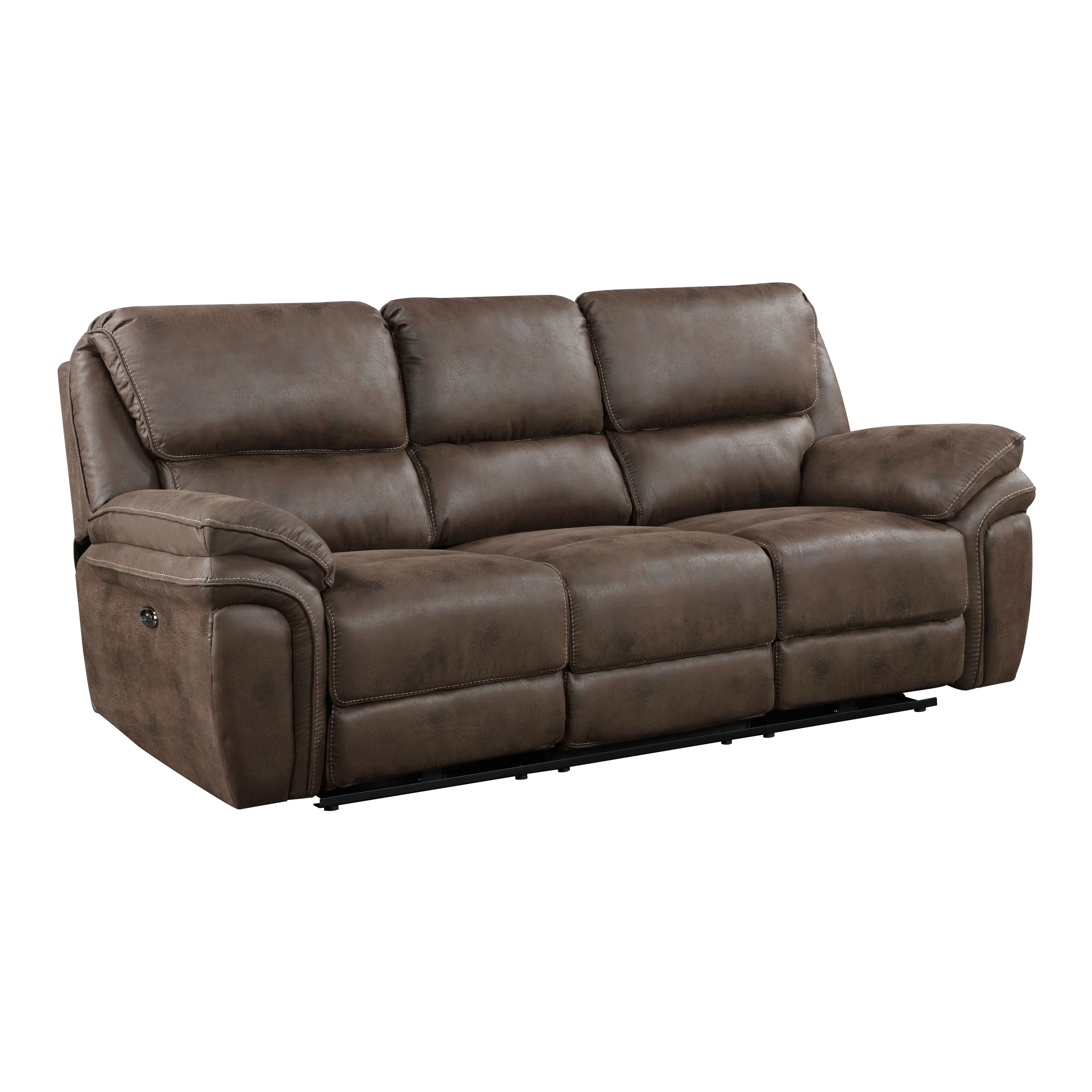 Proctor Power Double Reclining Sofa in Brown - 8517BRW-3PW - Image 2