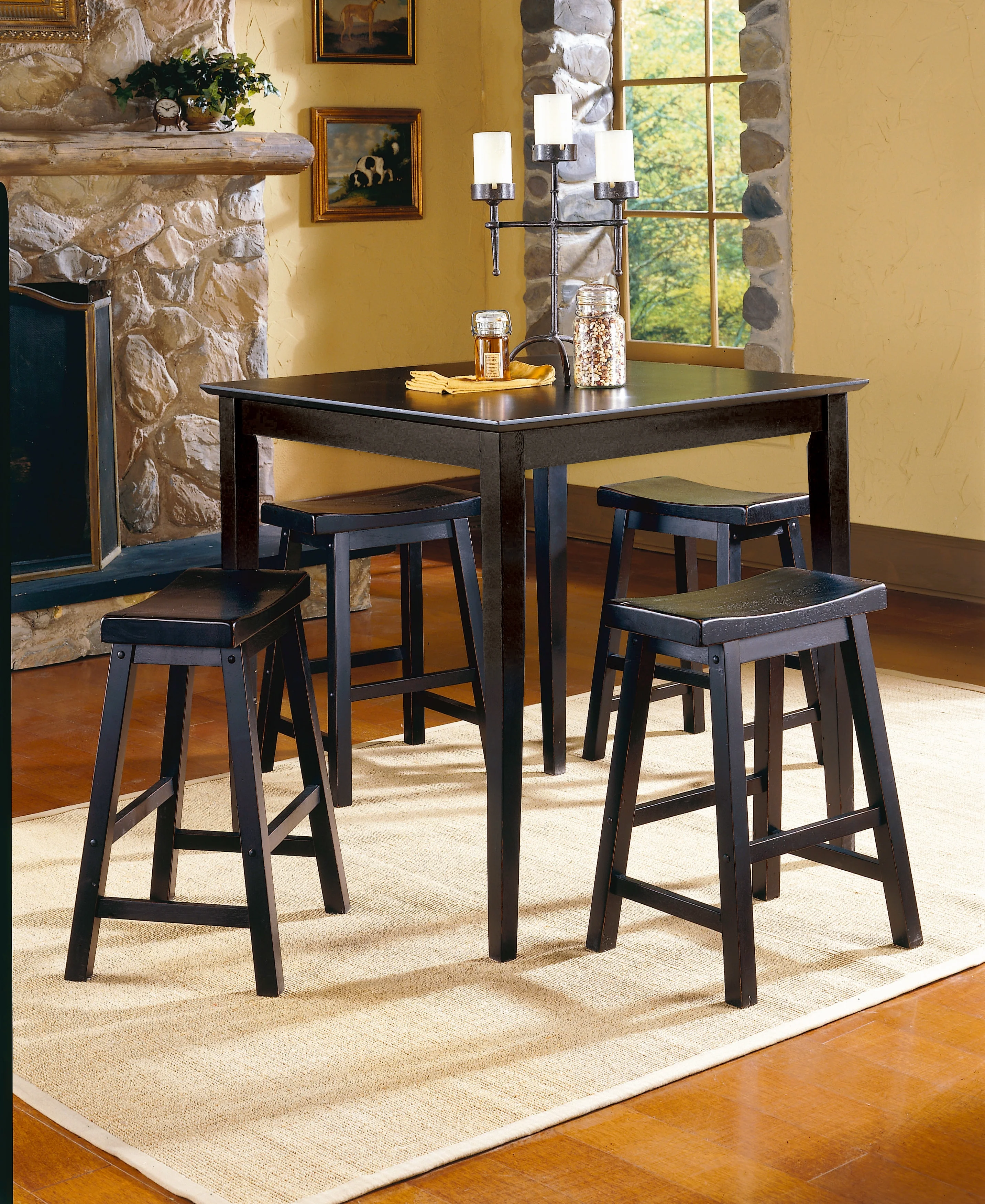 Saddleback 18 Dining Stool, RTA in Black - 5302BK-18 - Image 2