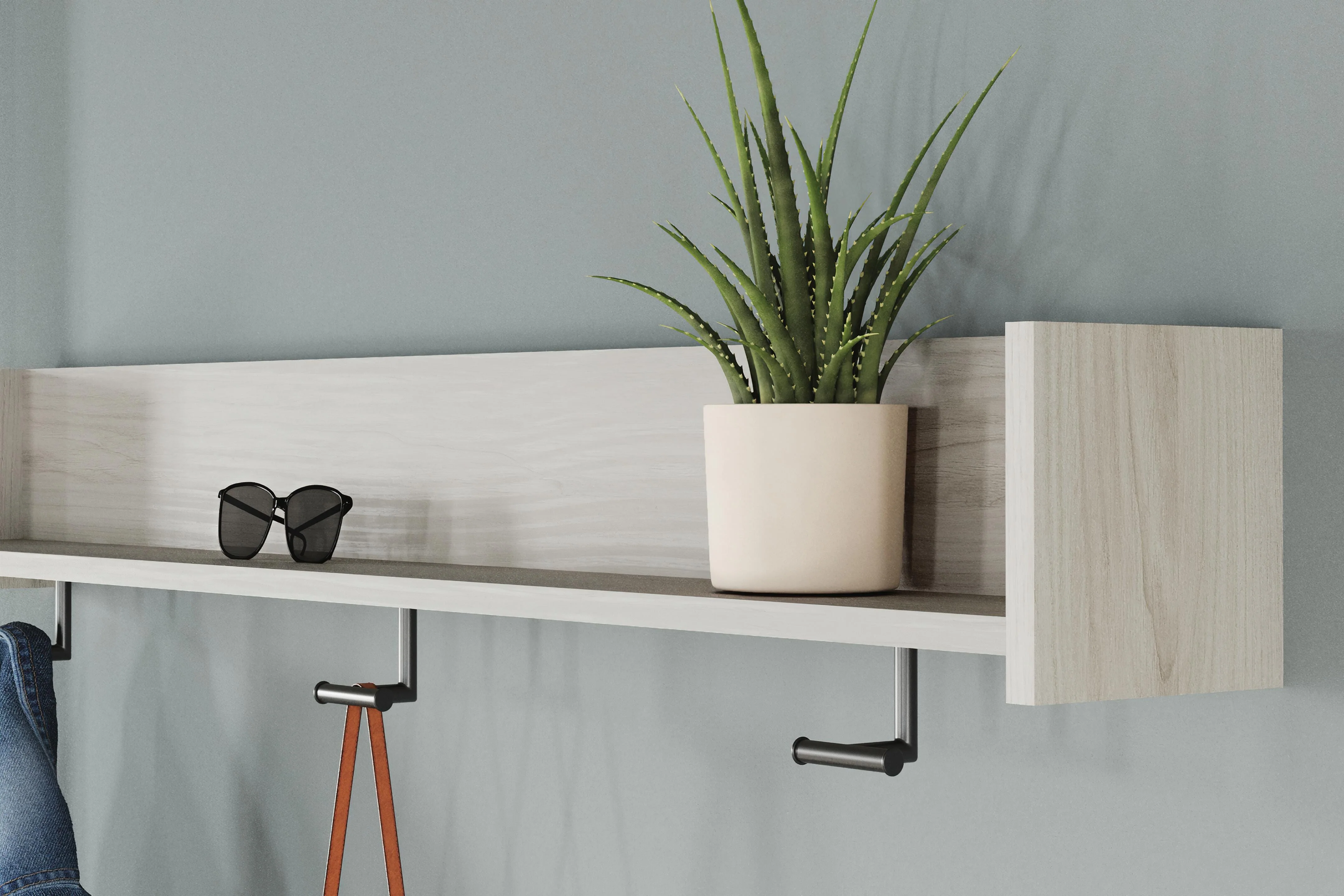 Socalle Wall Mounted Coat Rack with Shelf - Image 7