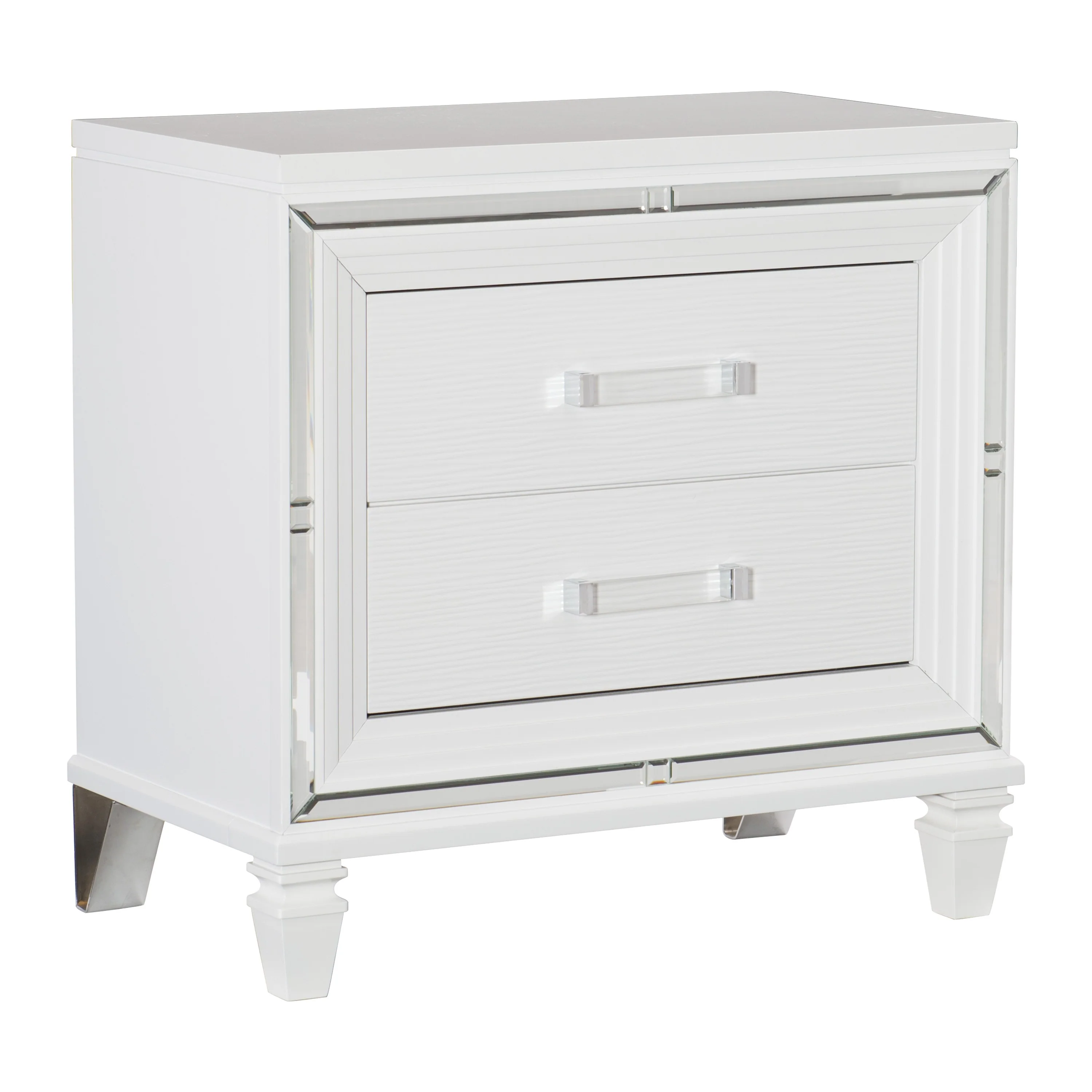 Tamsin Nightstand in White/Transparent - 1616W-4 - Image 3