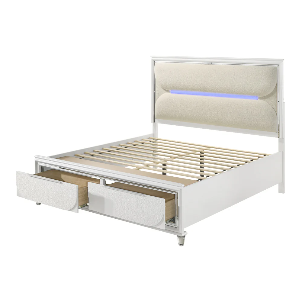 Tarian Eastern King Bed w/Storage & LED - Image 2
