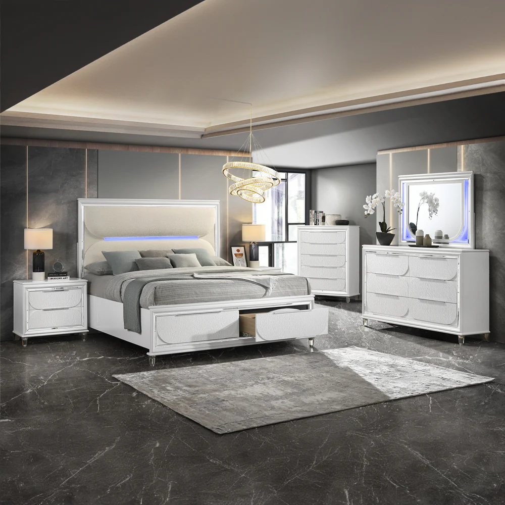 Tarian Queen Bed w/Storage & LED - Image 8