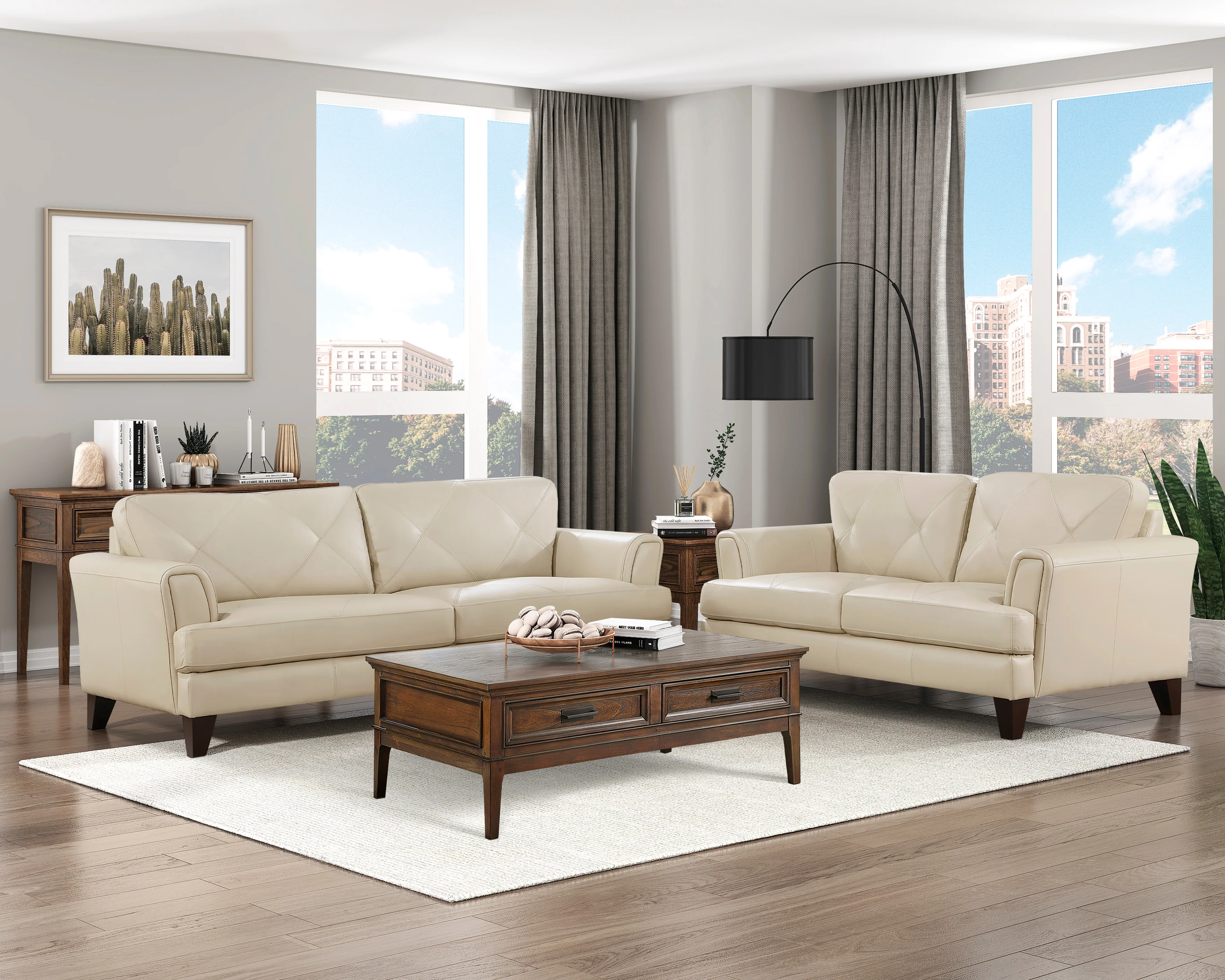 Thierry Sofa in Cream - 9279CRM-3 - Image 4
