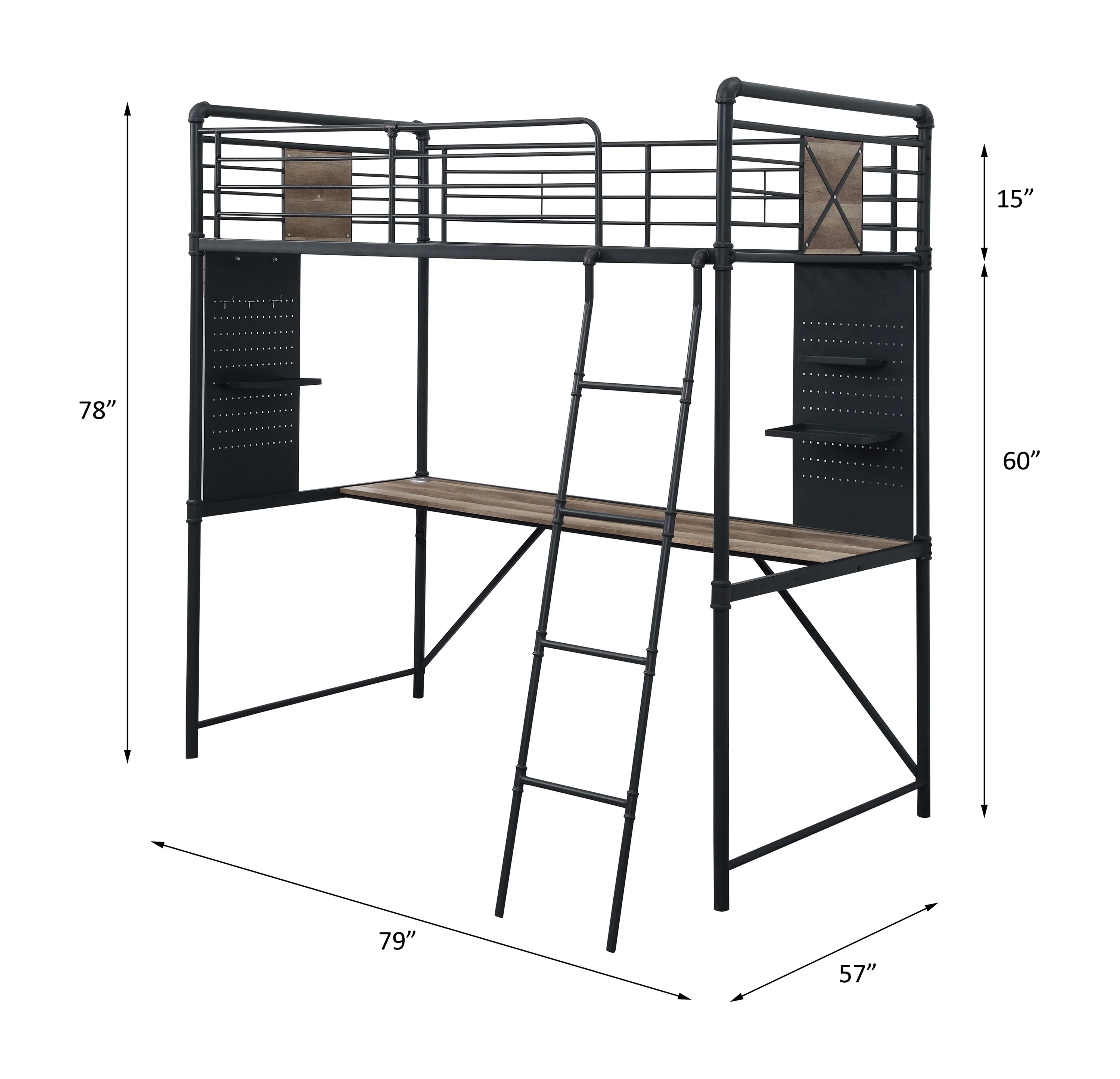 Twin Loft Bed w/Desk - Image 5