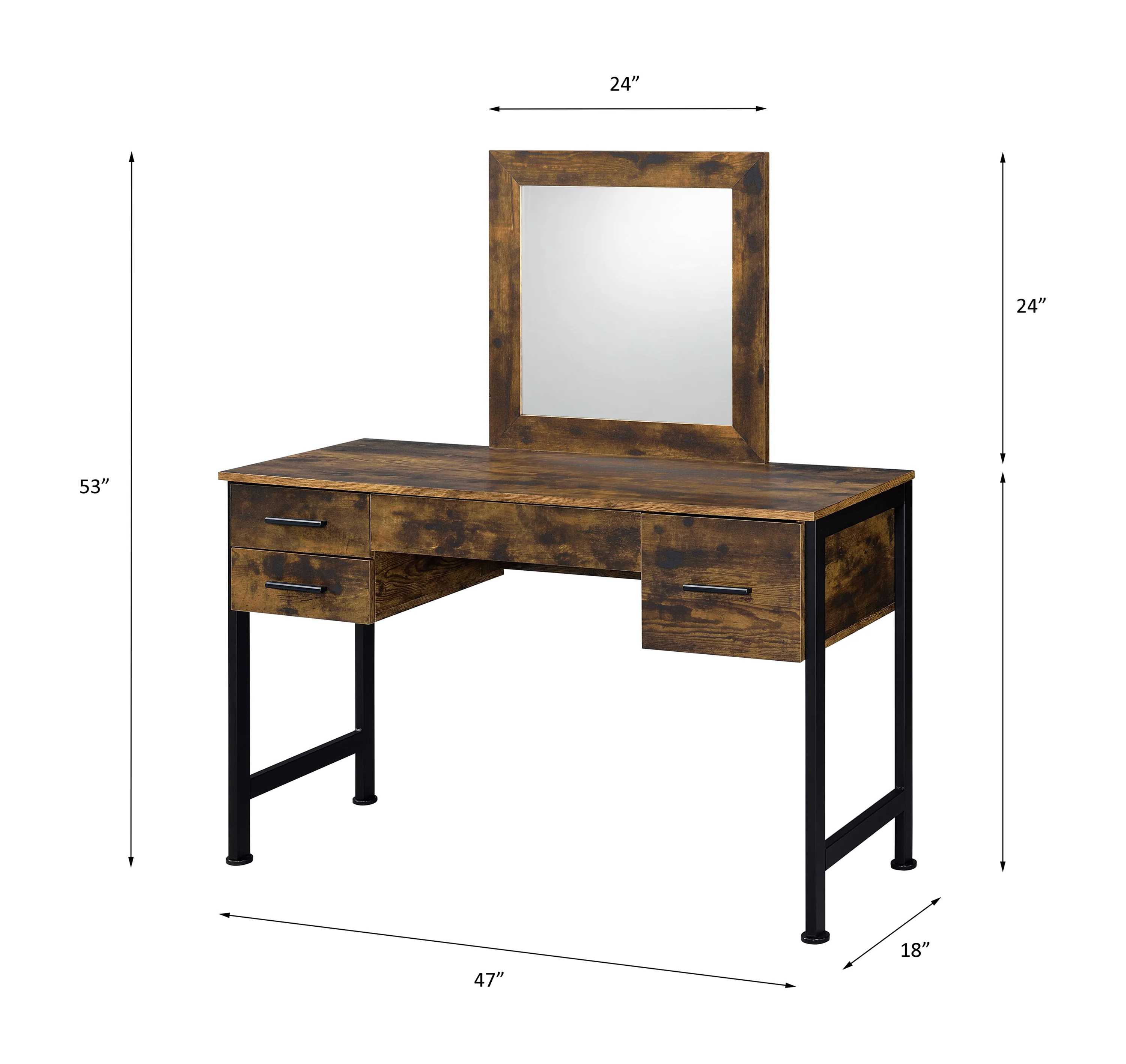 Vanity Desk & Mirror - Image 6
