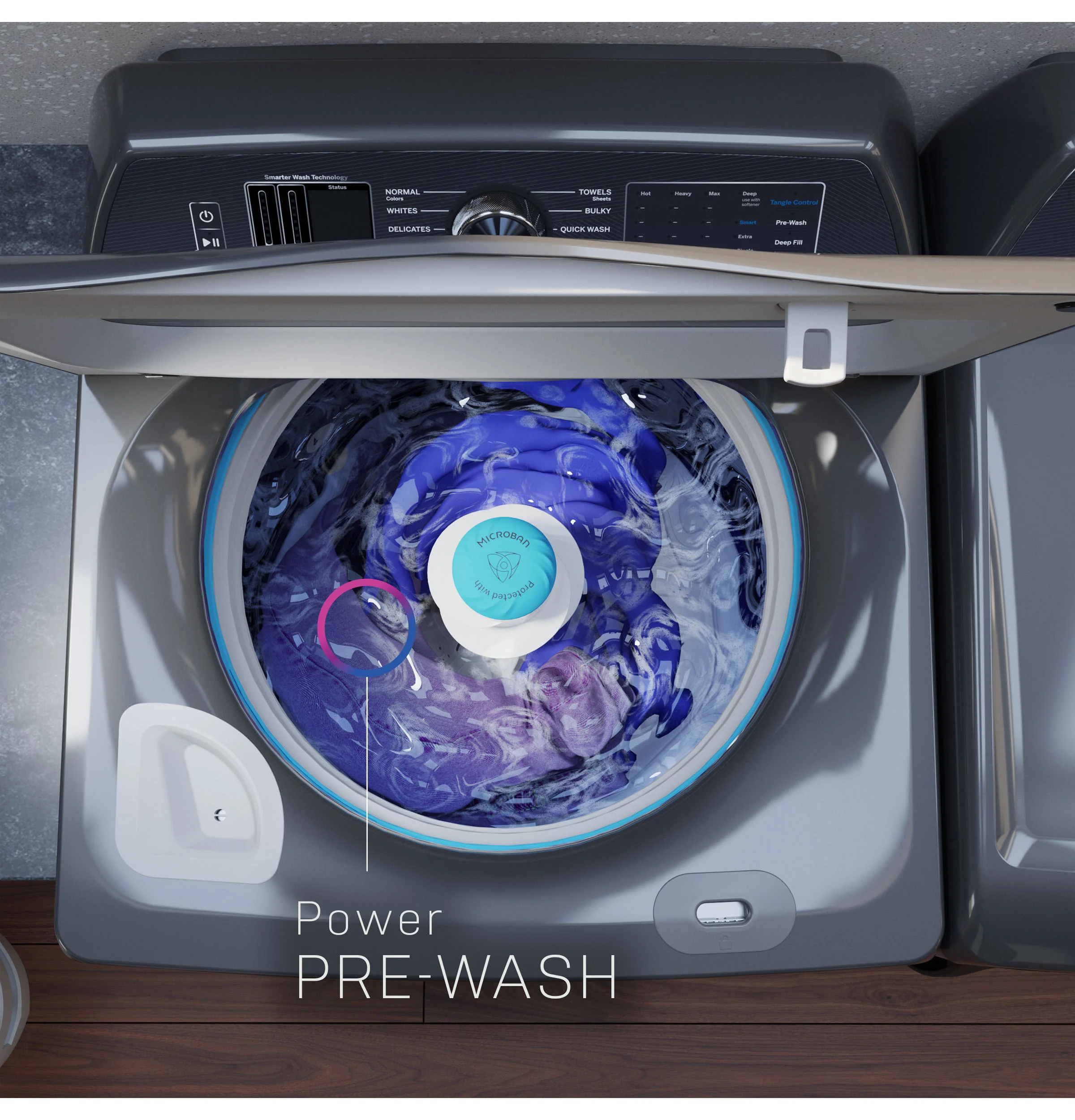 GEKIT705BSTWS WASHER AND ELECTRIC DRYER KIT PTW705BSTWS/PTD70EBSTWS - Image 8
