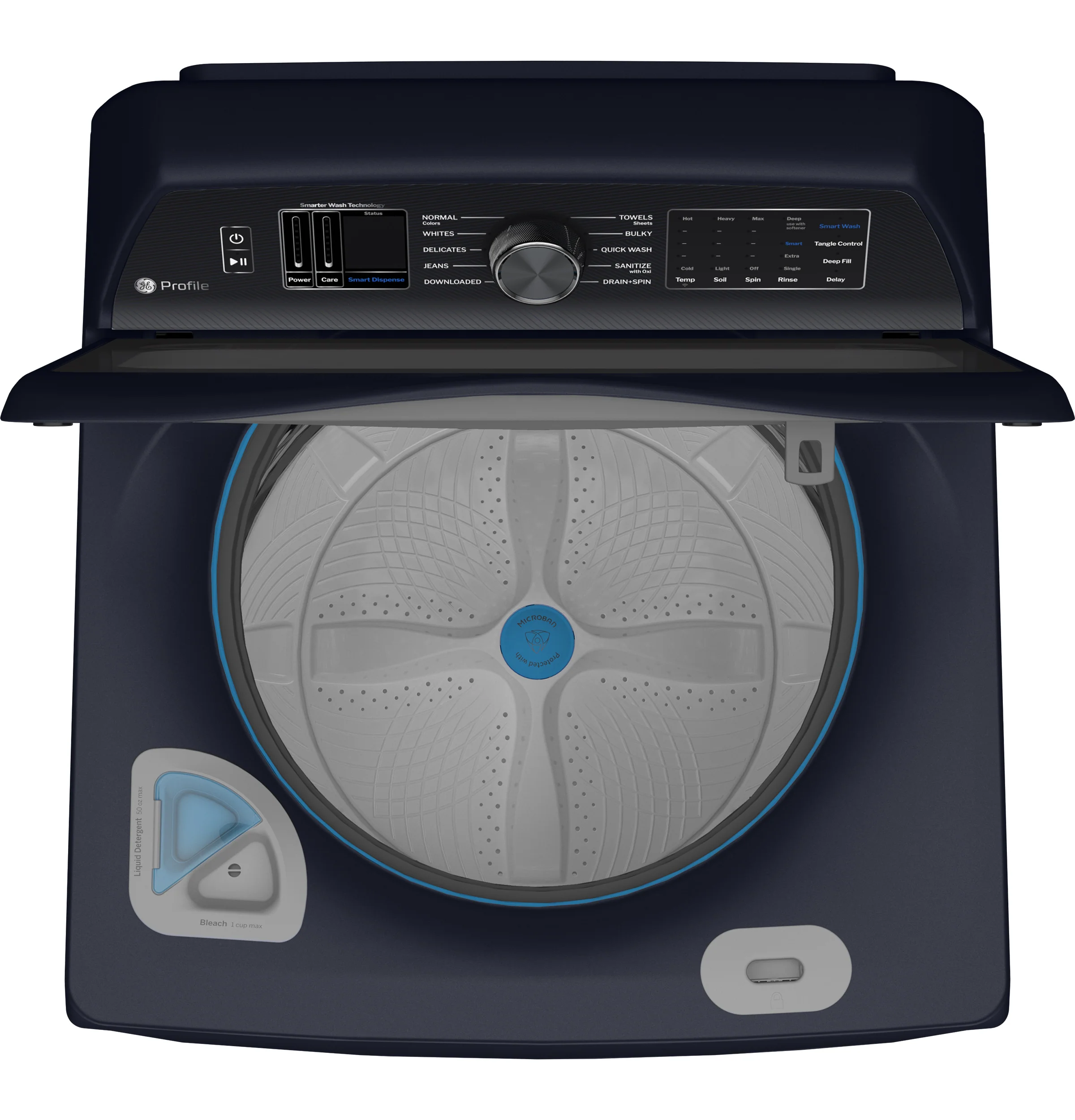 GE Profile™ ENERGY STAR® 5.4 cu. ft. Capacity Washer with Smarter Wash Technology and Adaptive SmartDispense PTW800BPWRS - Image 6