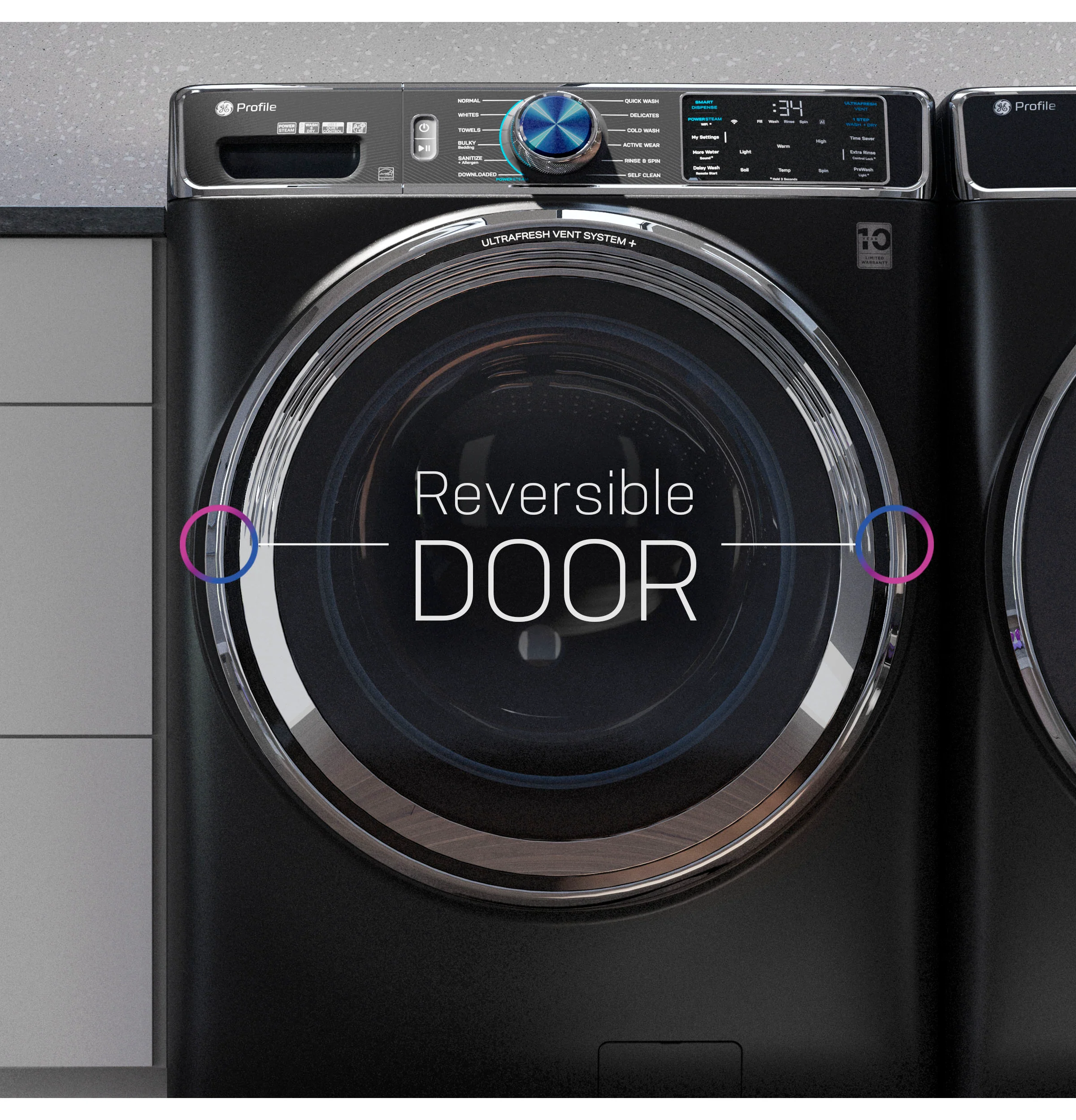 GE Profile™ 5.3 cu. ft. Capacity Smart Front Load ENERGY STAR® Washer with UltraFresh™ Vent System+ with OdorBlock PFW870SPVRS - Image 4