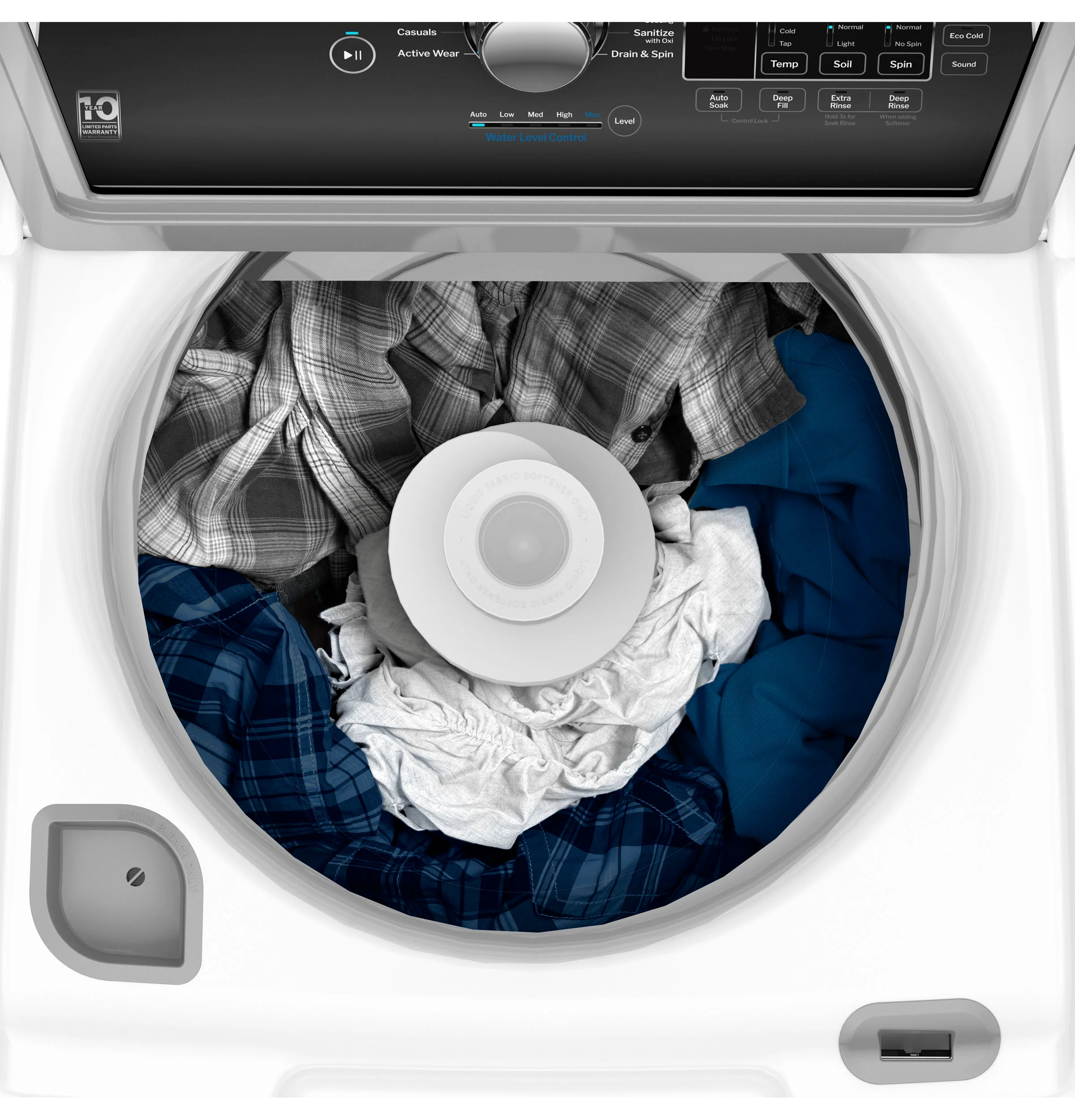 GE® 4.5  cu. ft. Capacity Washer with Water Level Control GTW585BSVWS - Image 6