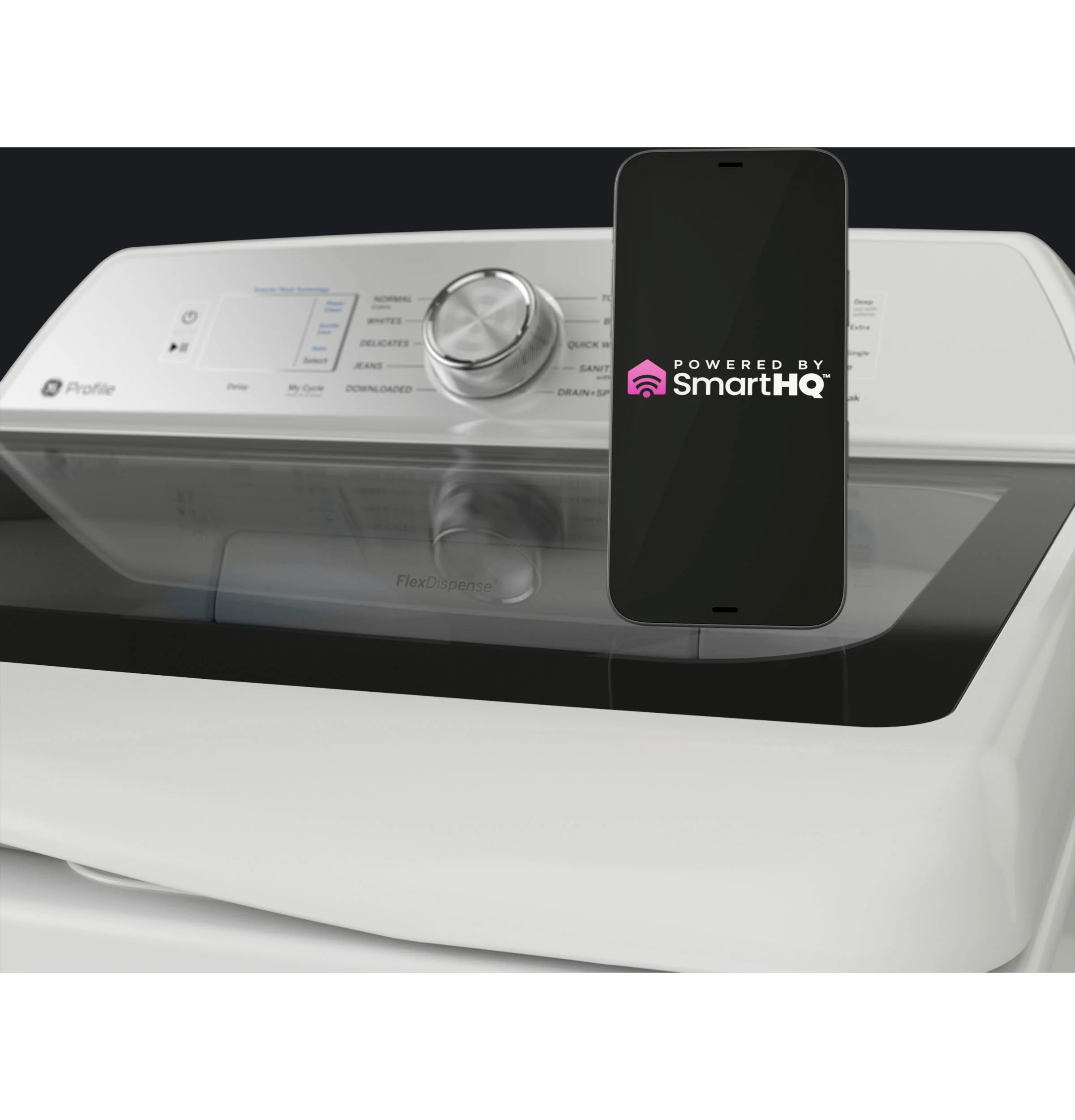 GE Profile™ ENERGY STAR® 5.0  cu. ft. Capacity Washer with Smarter Wash Technology and FlexDispense PTW600BSRWS - Image 11