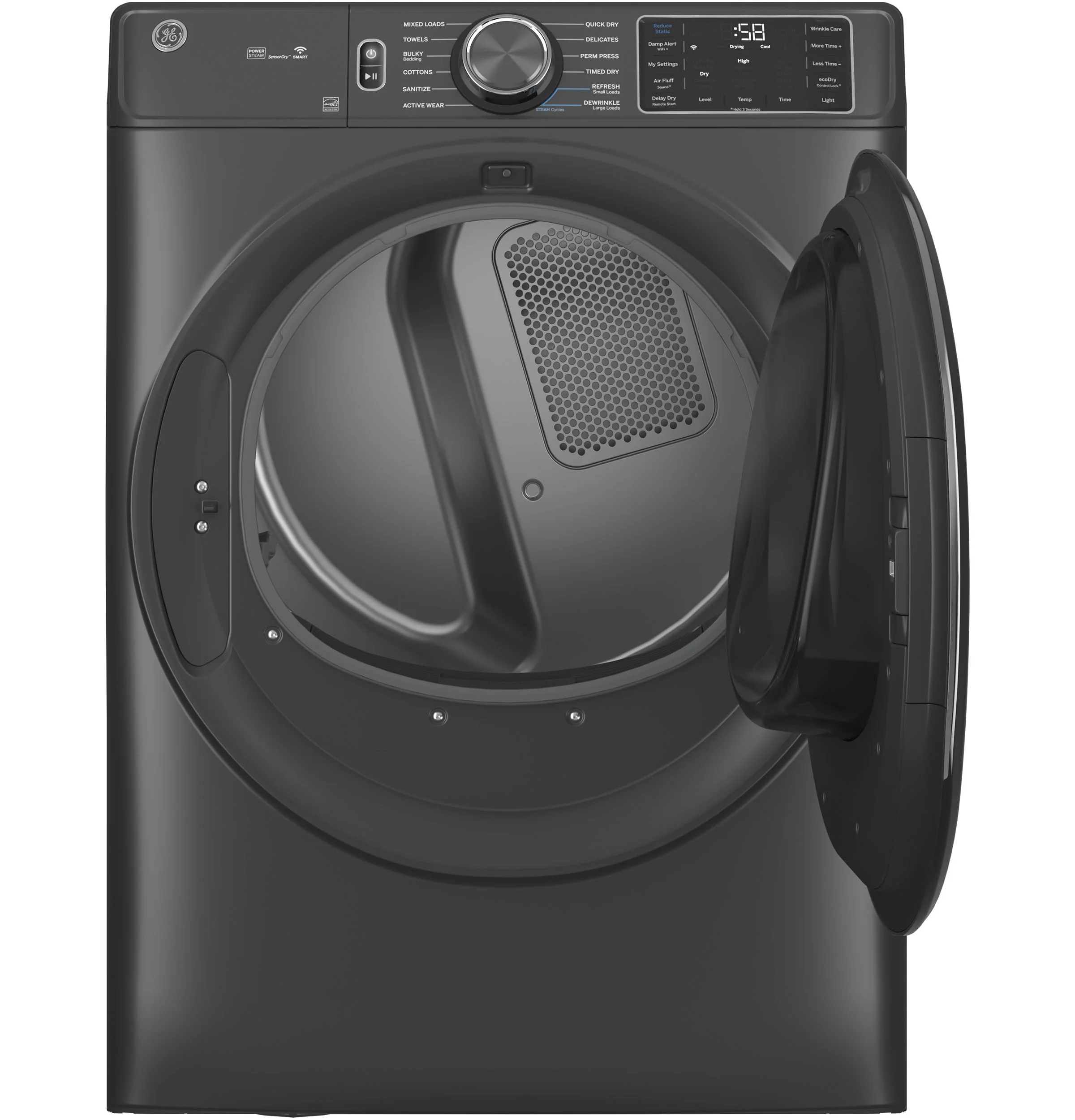 GE® ENERGY STAR® 7.8 cu. ft. Capacity Smart Front Load Electric Dryer with Steam and Sanitize Cycle GFD65ESPVDS - Image 4