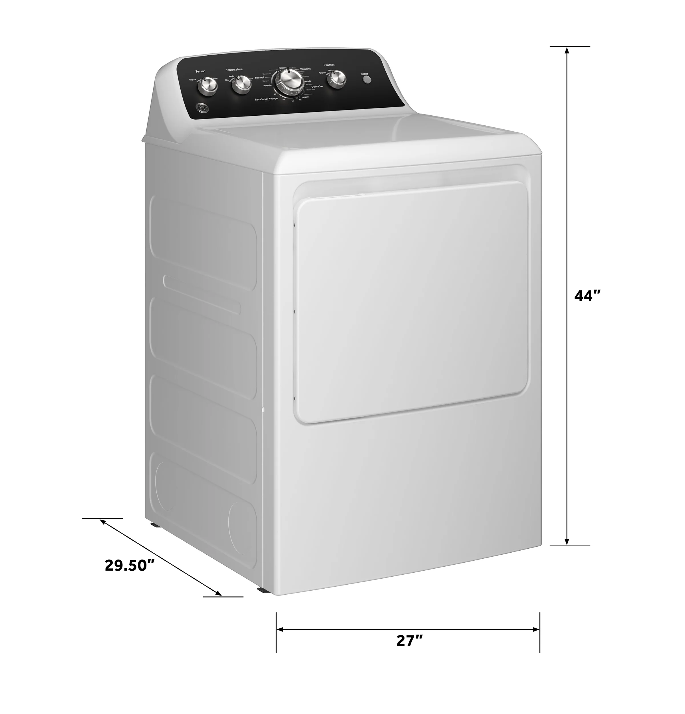 GE® 7.2 cu. ft. Capacity Electric Dryer with Spanish Panel and Up To 120 ft. Venting ETD48EASWWB - Image 6