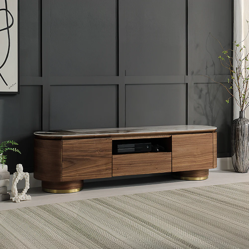 Willene TV Stand w/Ceramic Top